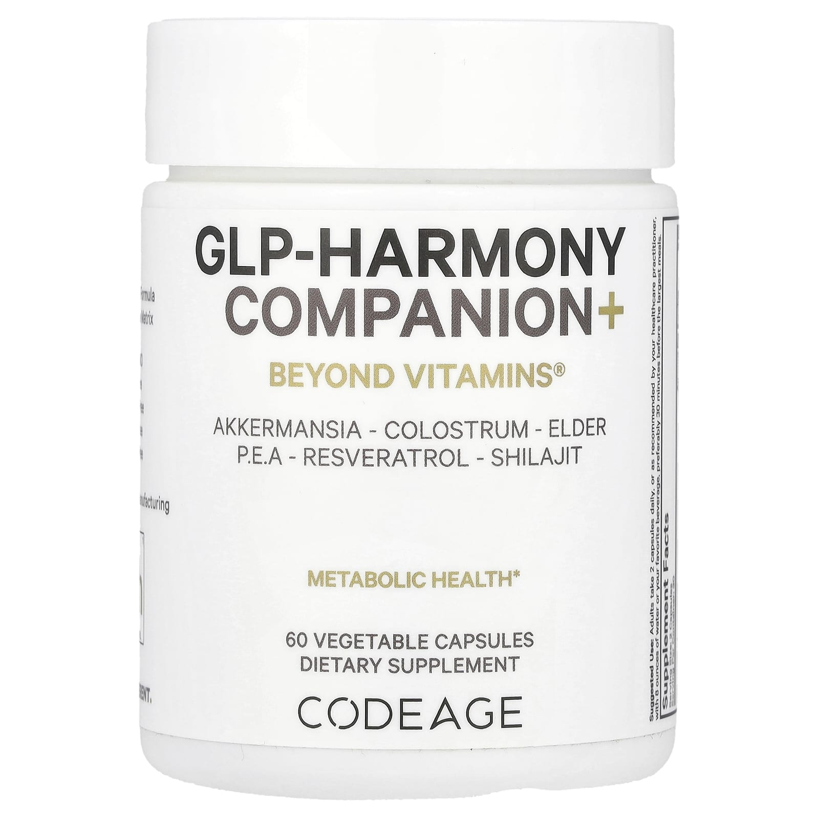 Codeage, GLP-Harmony Companion +, 60 растительных капсул