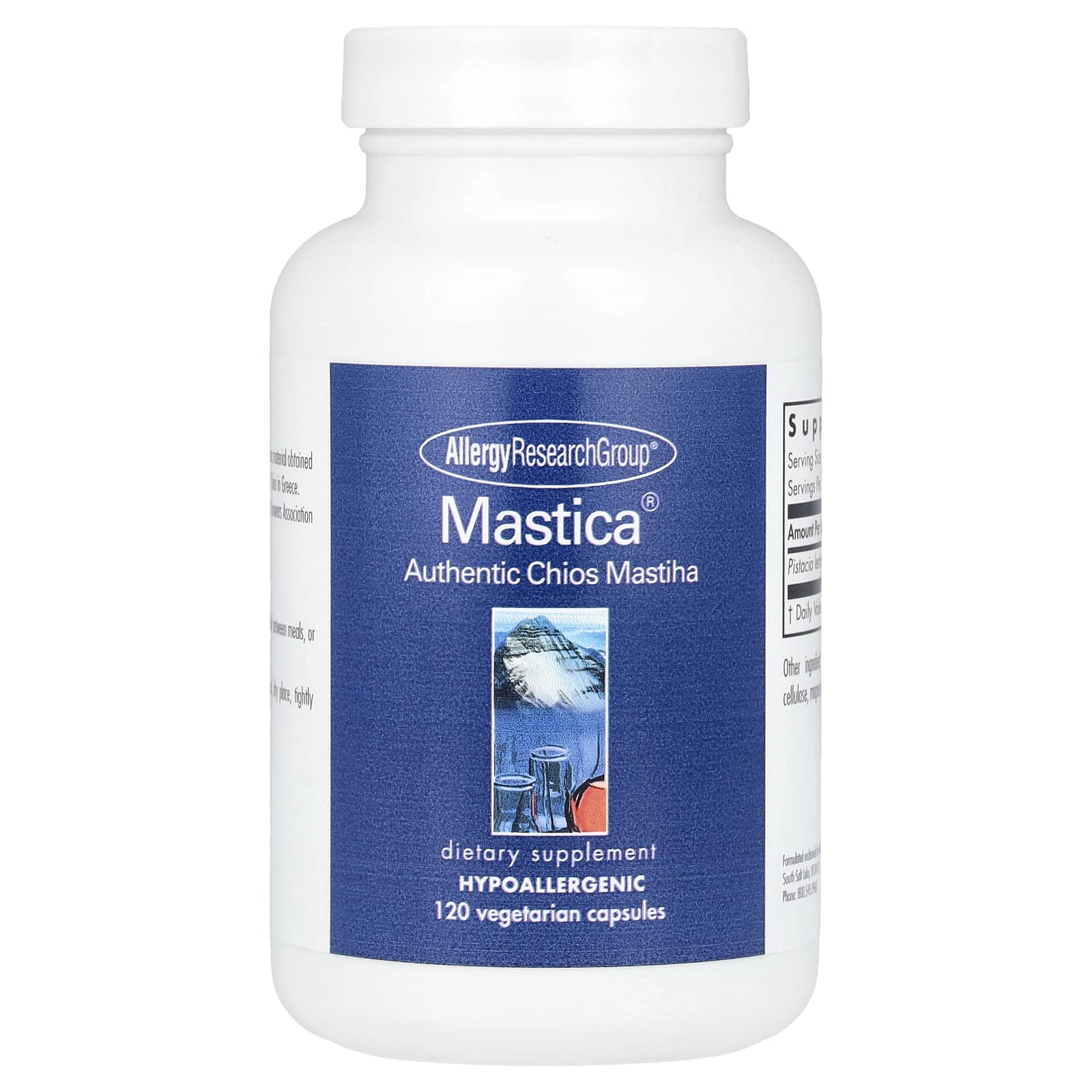 Allergy Research Group, Mastica®, настоящая хиосская мастика, 120 вегетарианских капсул