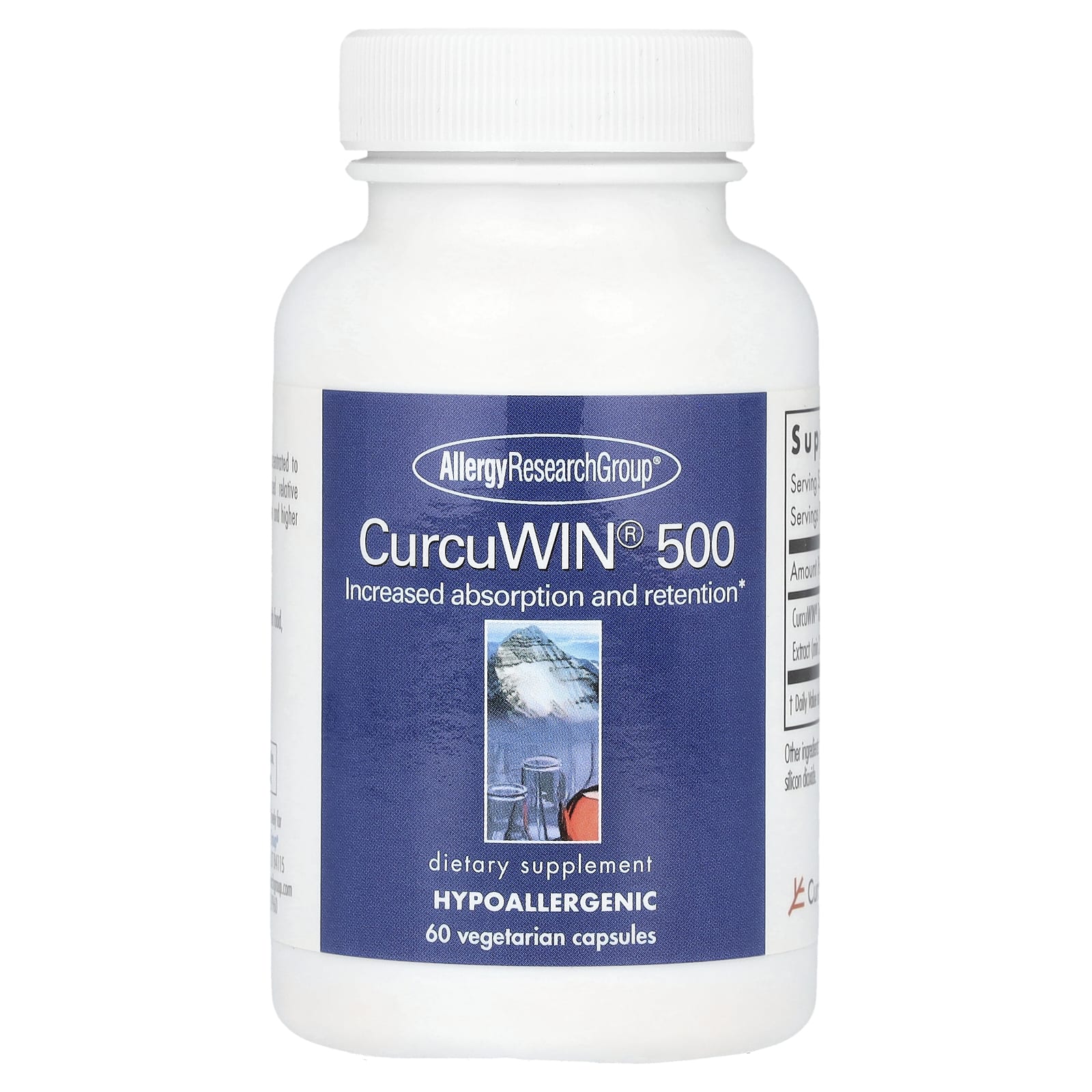 Allergy Research Group, CurcuWIN® 500, 60 вегетарианских капсул