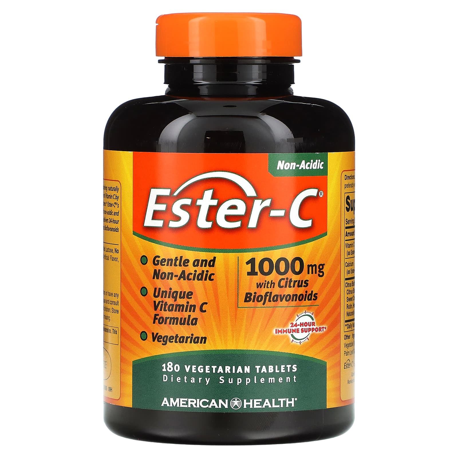 American Health, Ester-C с цитрусовыми биофлавоноидами, 1000 мг, 180 вегетарианских таблеток