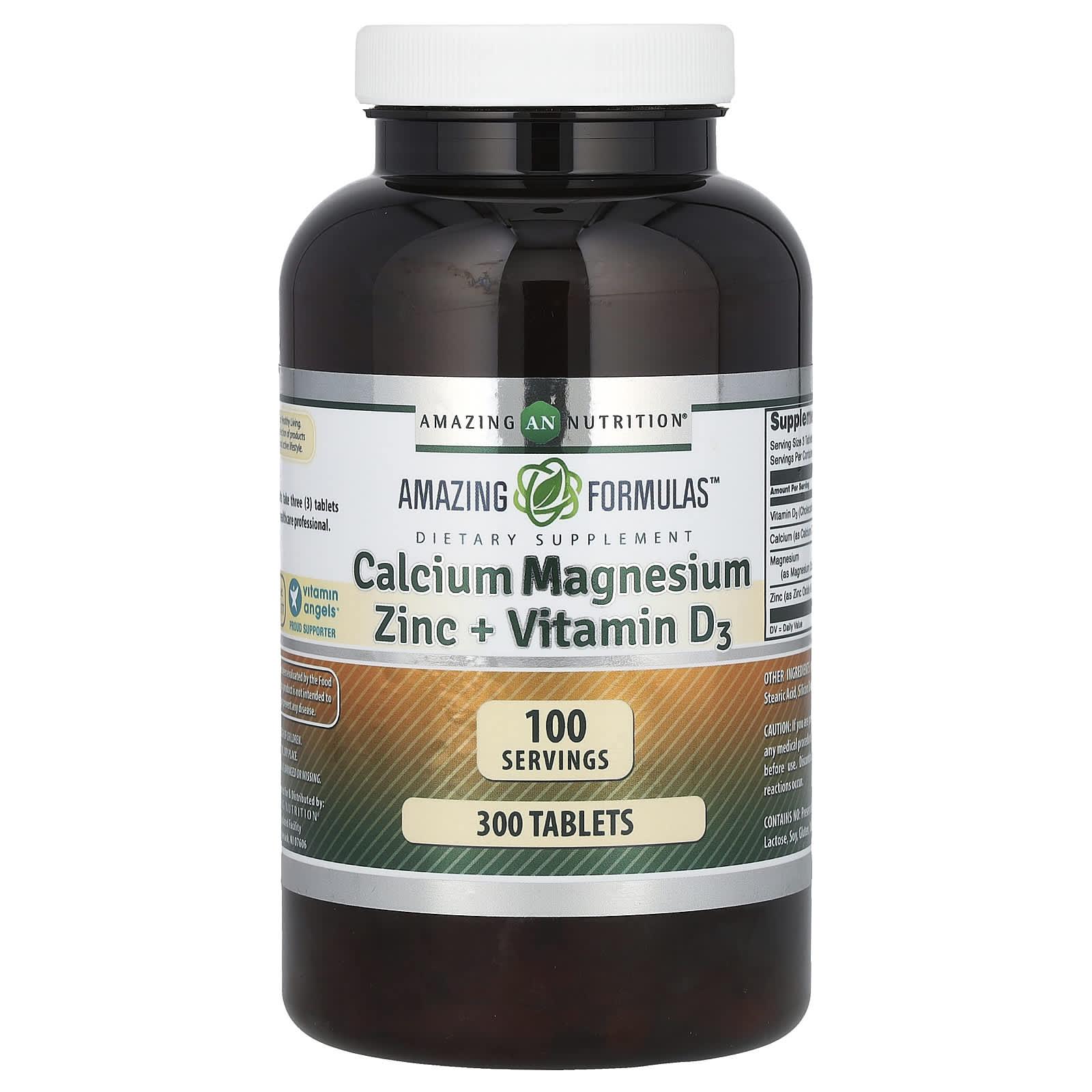 Amazing Nutrition, Amazing Formulas, кальций, магний, цинк и витамин D3, 300 таблеток