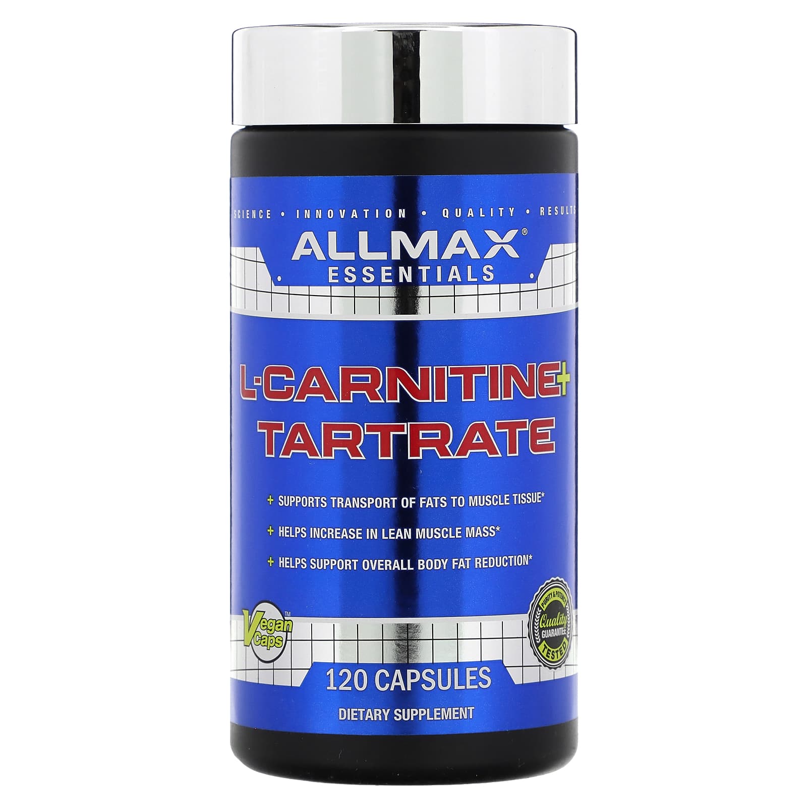 ALLMAX Essentials L-карнитин с тартратом 120 капсул 4890₽