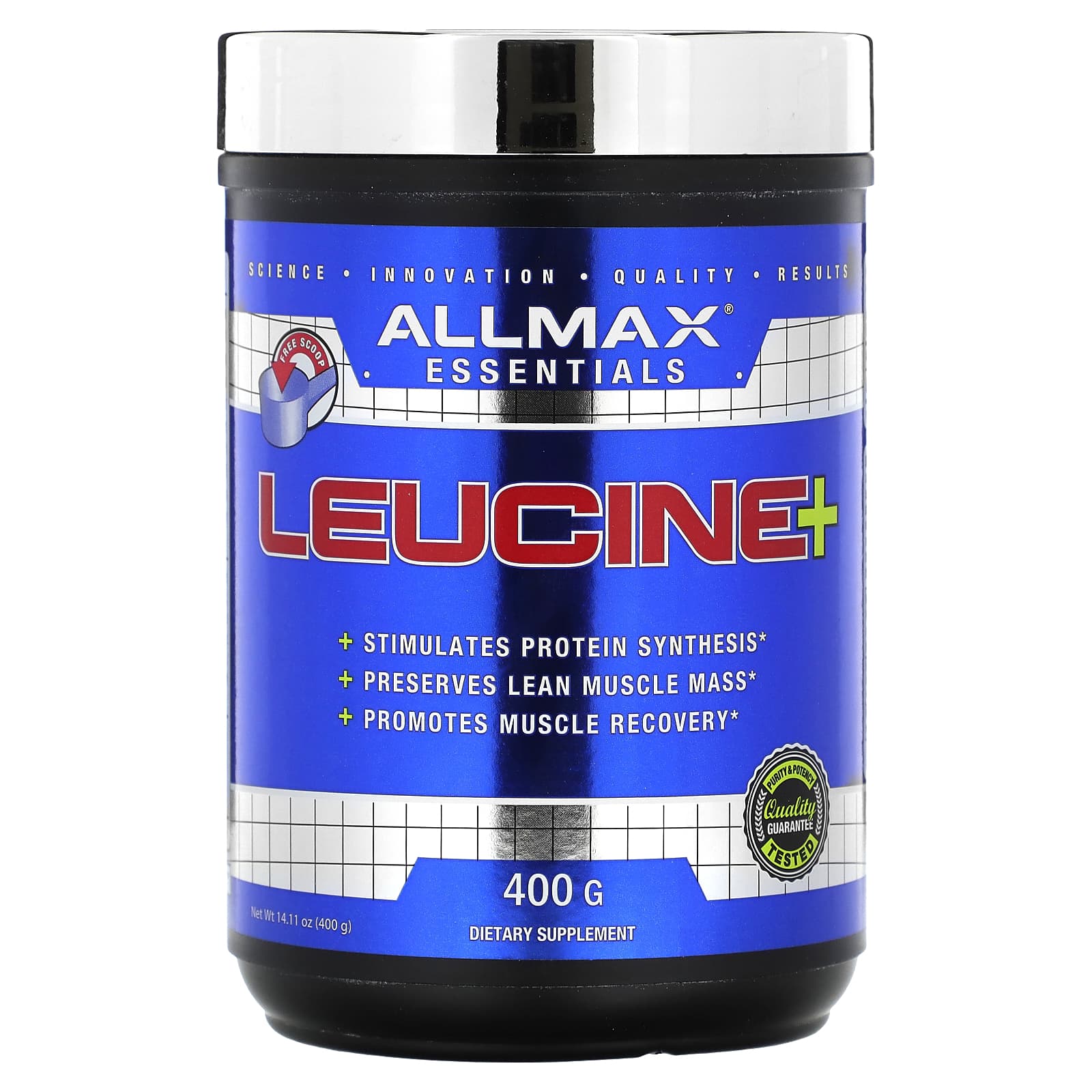 ALLMAX Essentials лейцин 400 г 1411 унции 5590₽