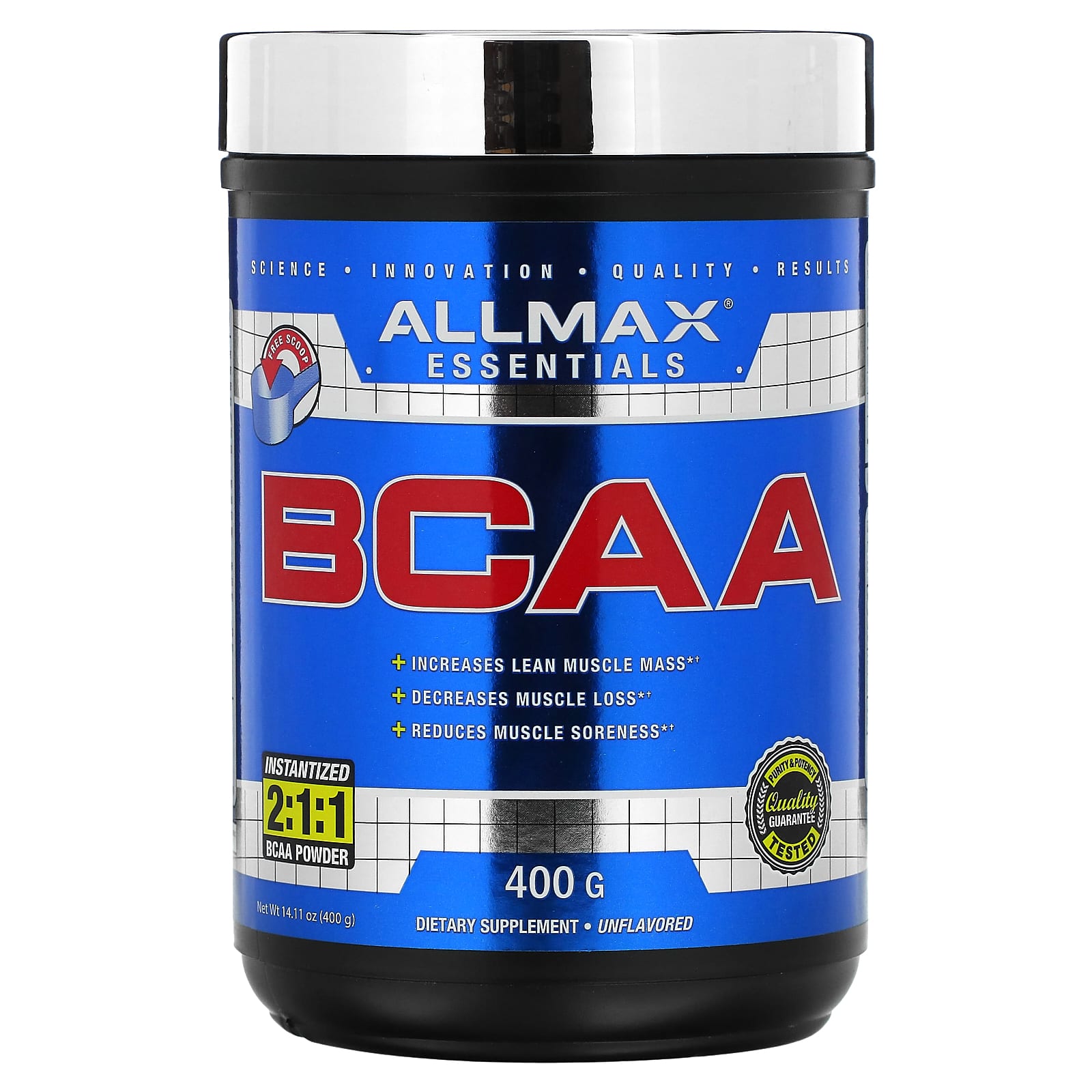 ALLMAX Essentials BCAA без добавок 400 г 1411 унции 4890₽