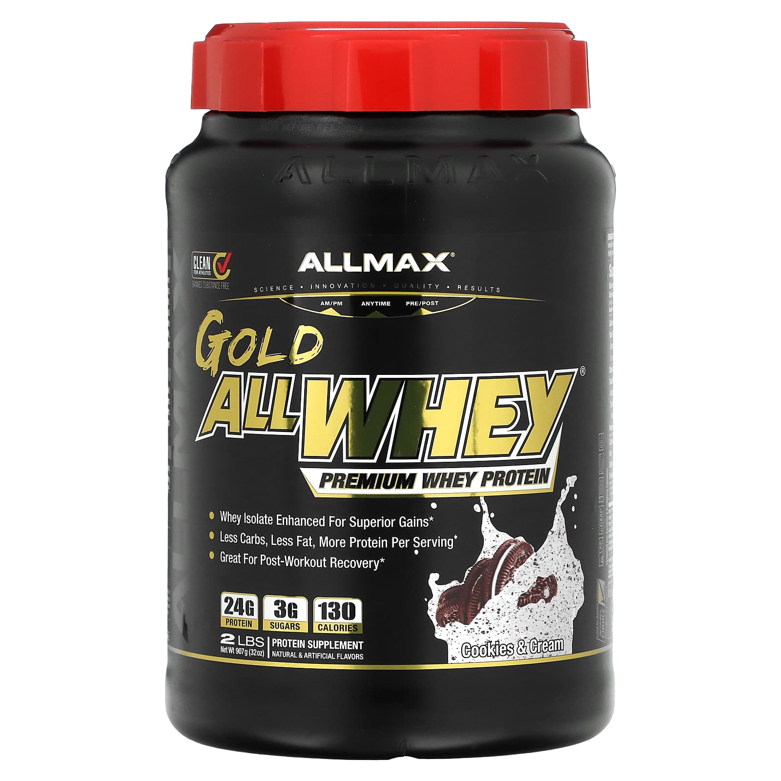 ALLMAX GOLD ALLWHEY сывороточный протеин премиального качества печенье и сливки 907 г 32 унции 8390₽