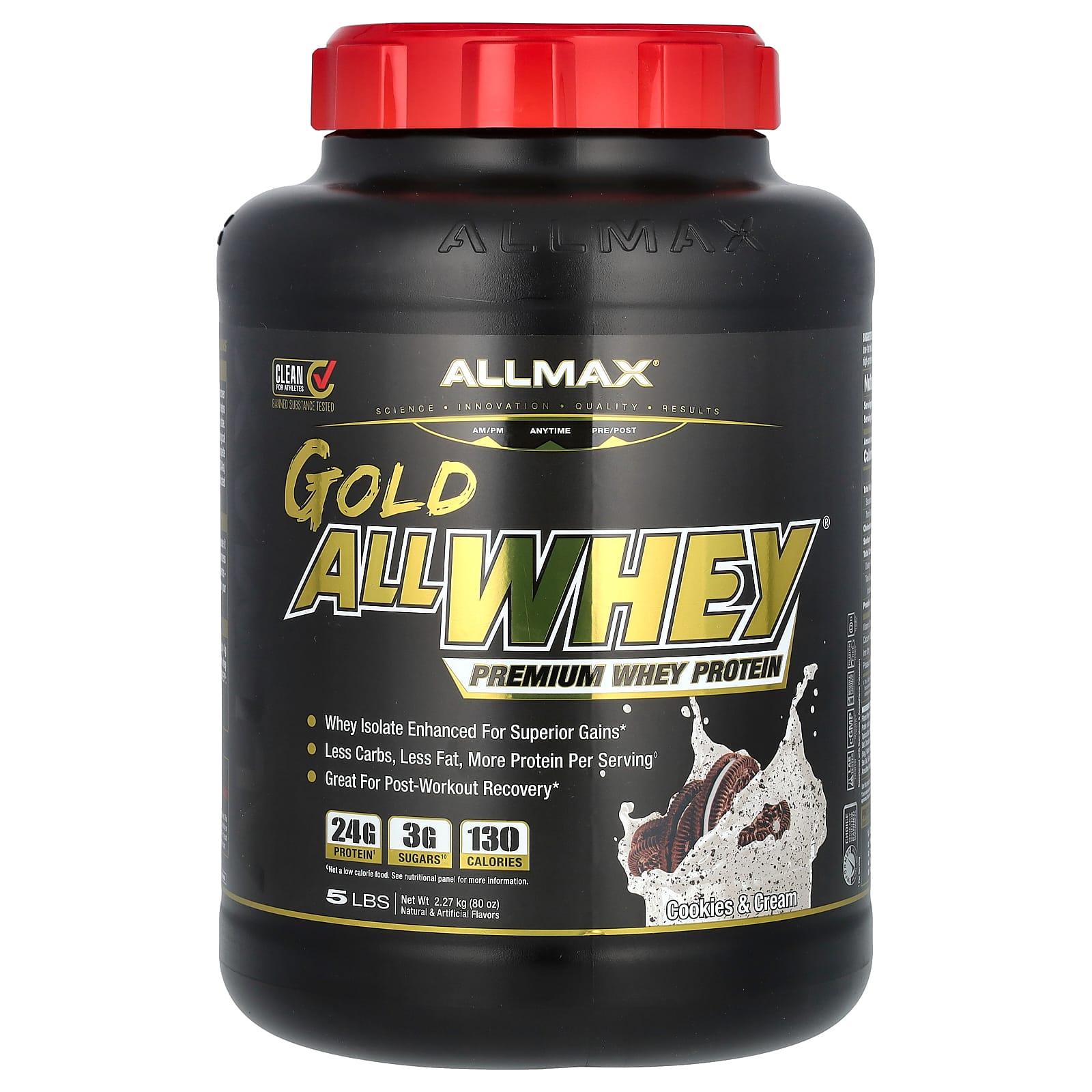 ALLMAX Gold AllWhey сывороточный протеин премиального качества печенье и сливки 227 кг 5 фунтов 15190₽