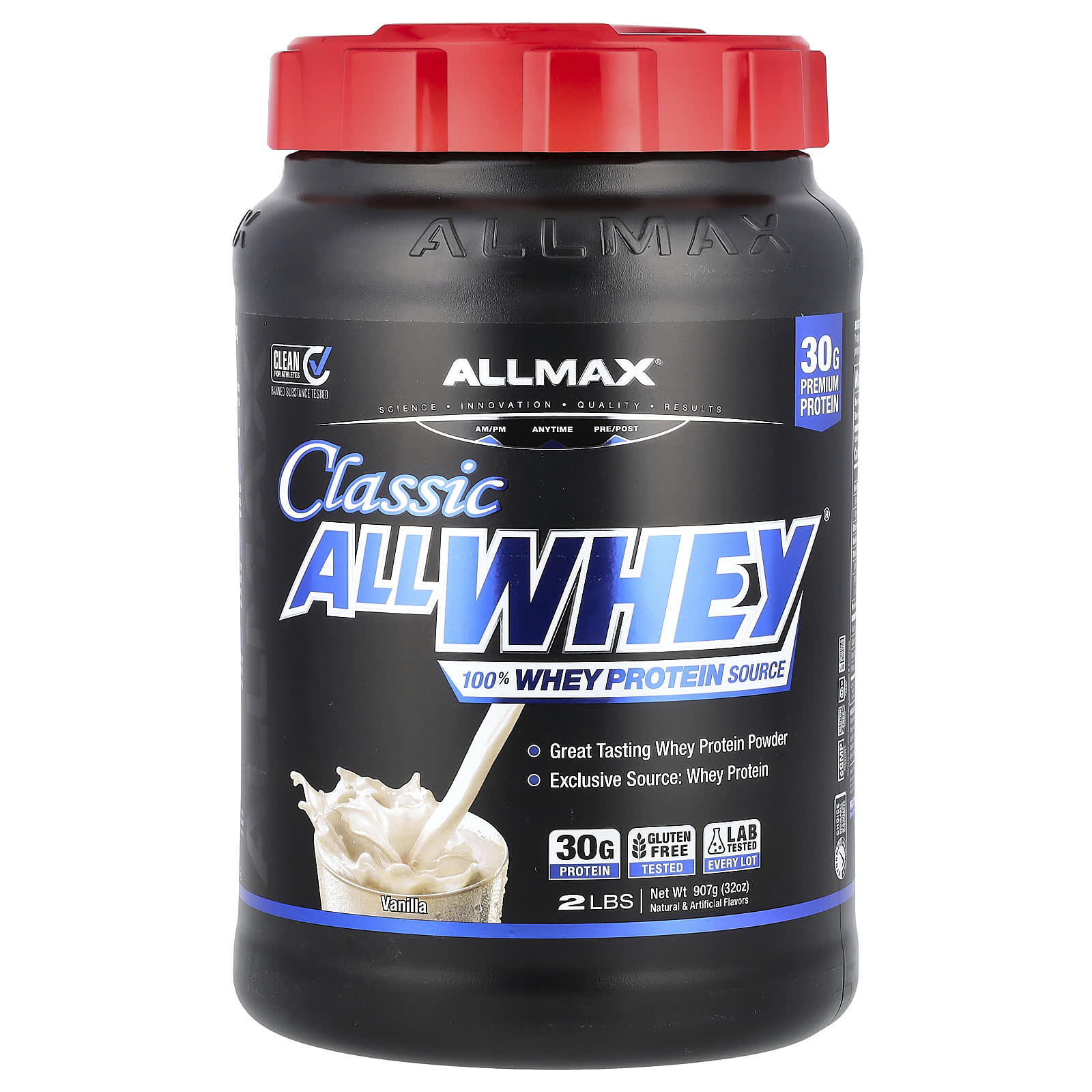 ALLMAX, AllWhey Classic, 100% сывороточный протеин, французская ваниль, 2 фунта (907 г)