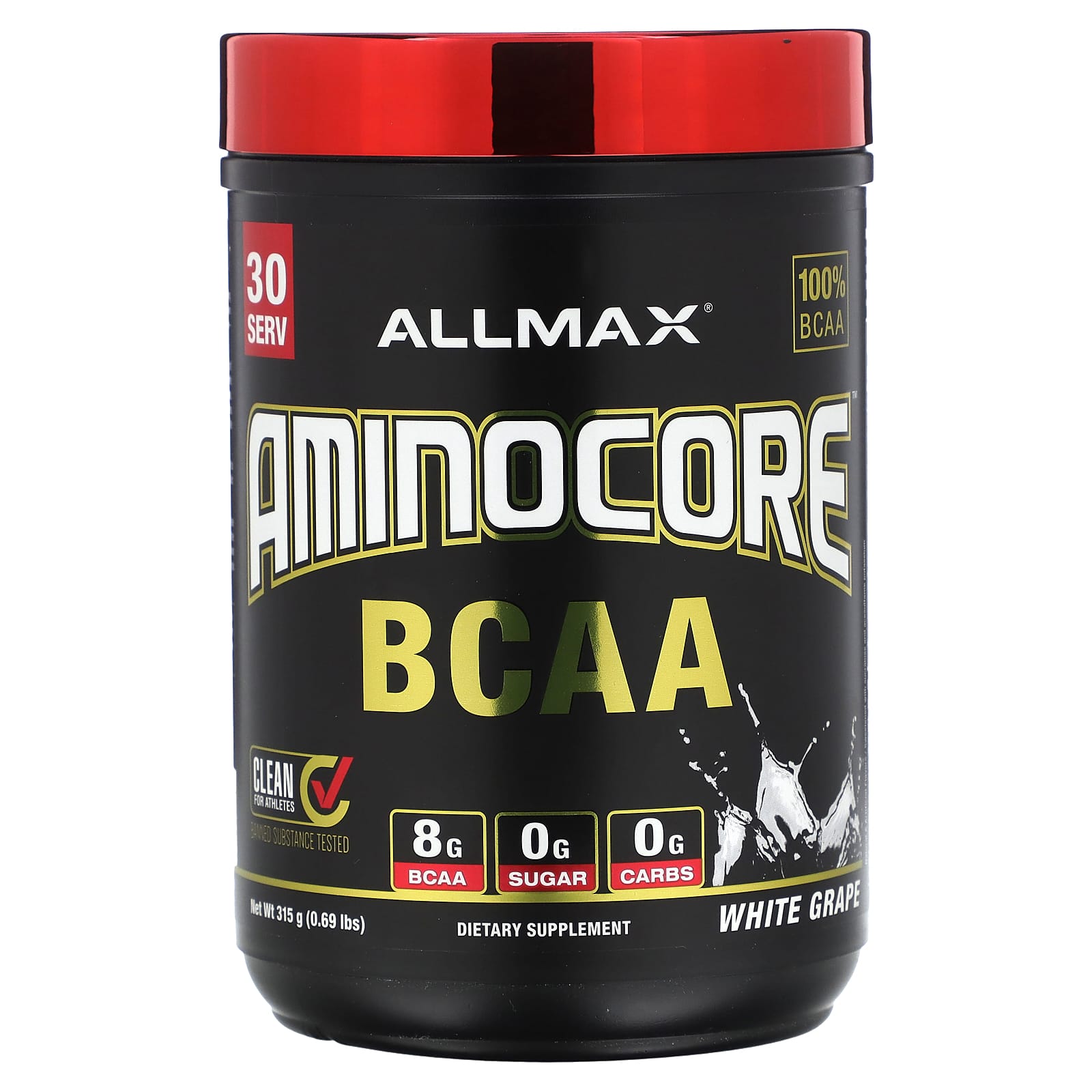 ALLMAX AMINOCORE BCAA белый виноград 315 г 069 фунта 4090₽