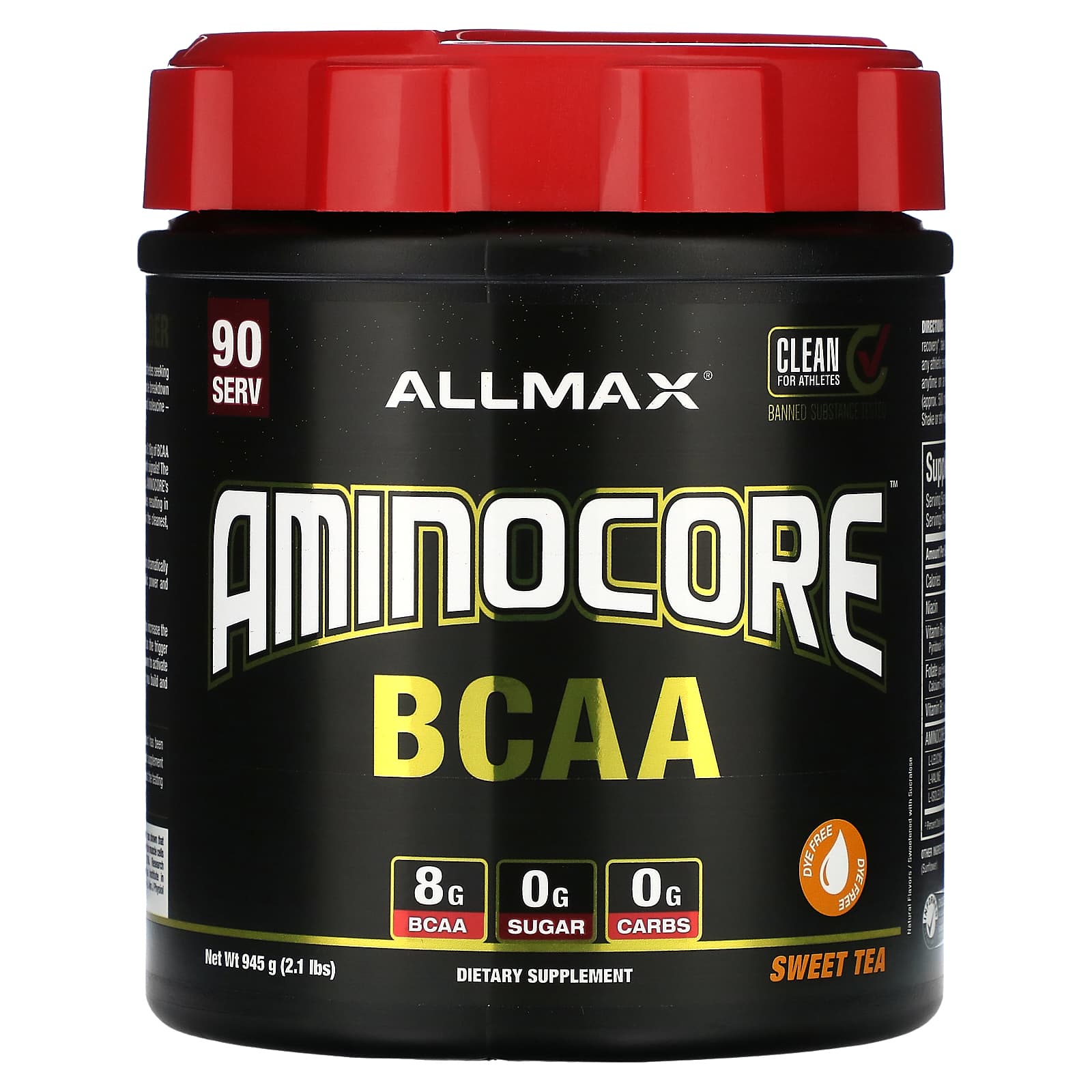 ALLMAX, AMINOCORE BCAA, сладкий чай, 945 г (2,1 фунта)