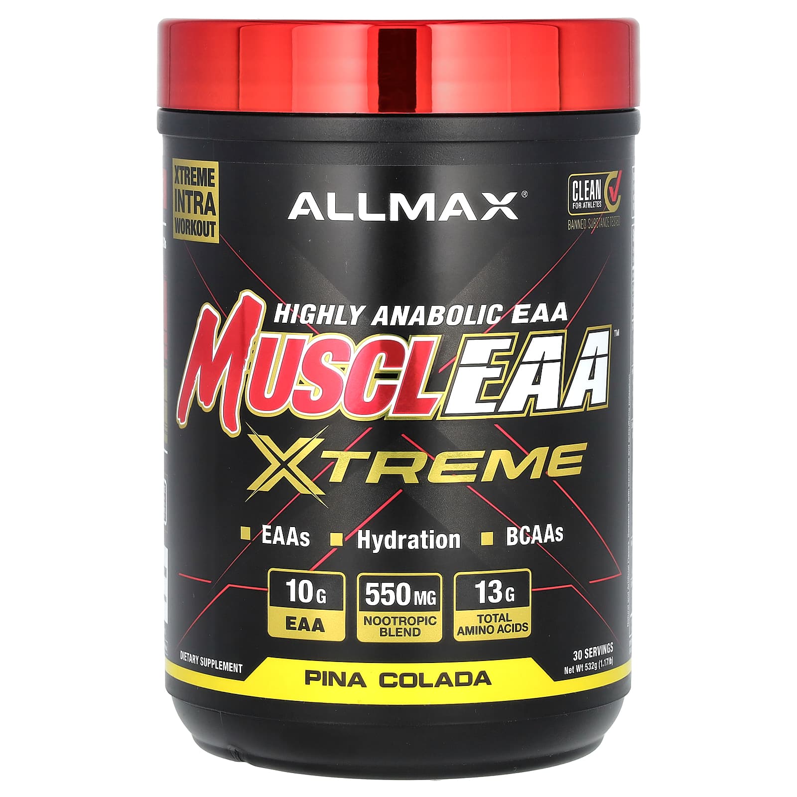 ALLMAX, MUSCLEAA ™ Xtreme, пина-колада, 532 г (1,17 фунта)