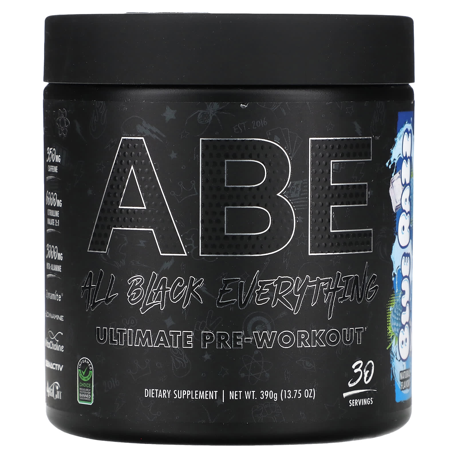 ABE Ultimate Pre-Workout предтренировочный комплекс с голубой малиной 390 г 1375 унции 8790₽