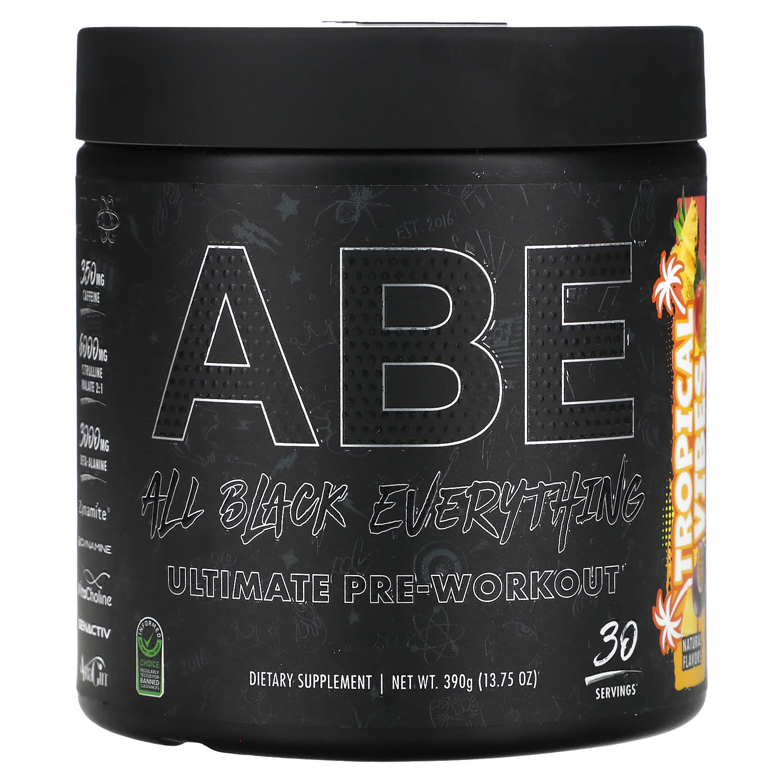 ABE Ultimate Pre-Workout предтренировочный комплекс тропические фрукты 390 г 1375 унции 8790₽