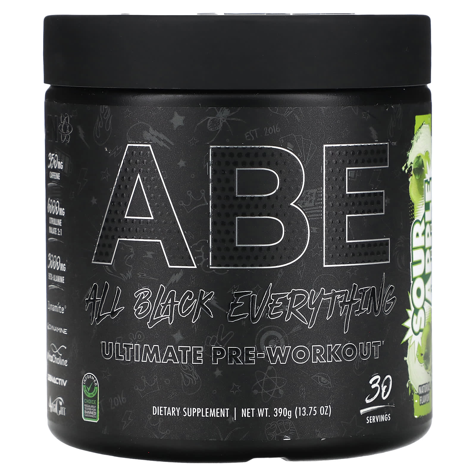 ABE Ultimate Pre-Workout предтренировочный комплекс кислое яблоко 390 г 1375 унции 8790₽