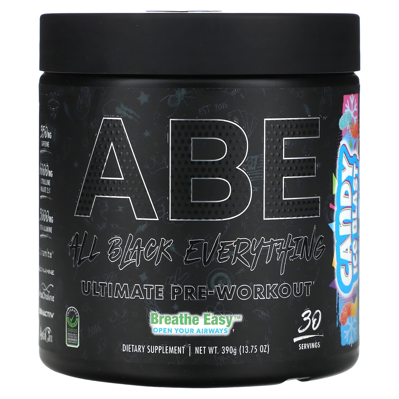 ABE Ultimate Pre-Workout предтренировочный комплекс Candy Ice Blast 390 г 1375 унции 8790₽