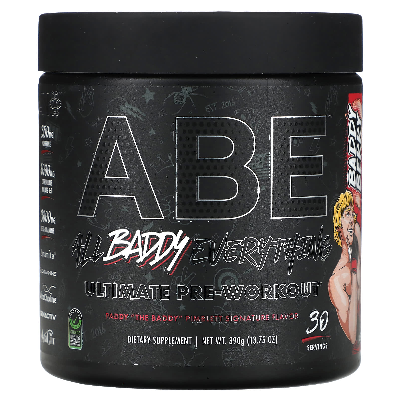 ABE Ultimate Pre-Workout предтренировочный комплекс ягодный вкус 390 г 1375 унции 8790₽