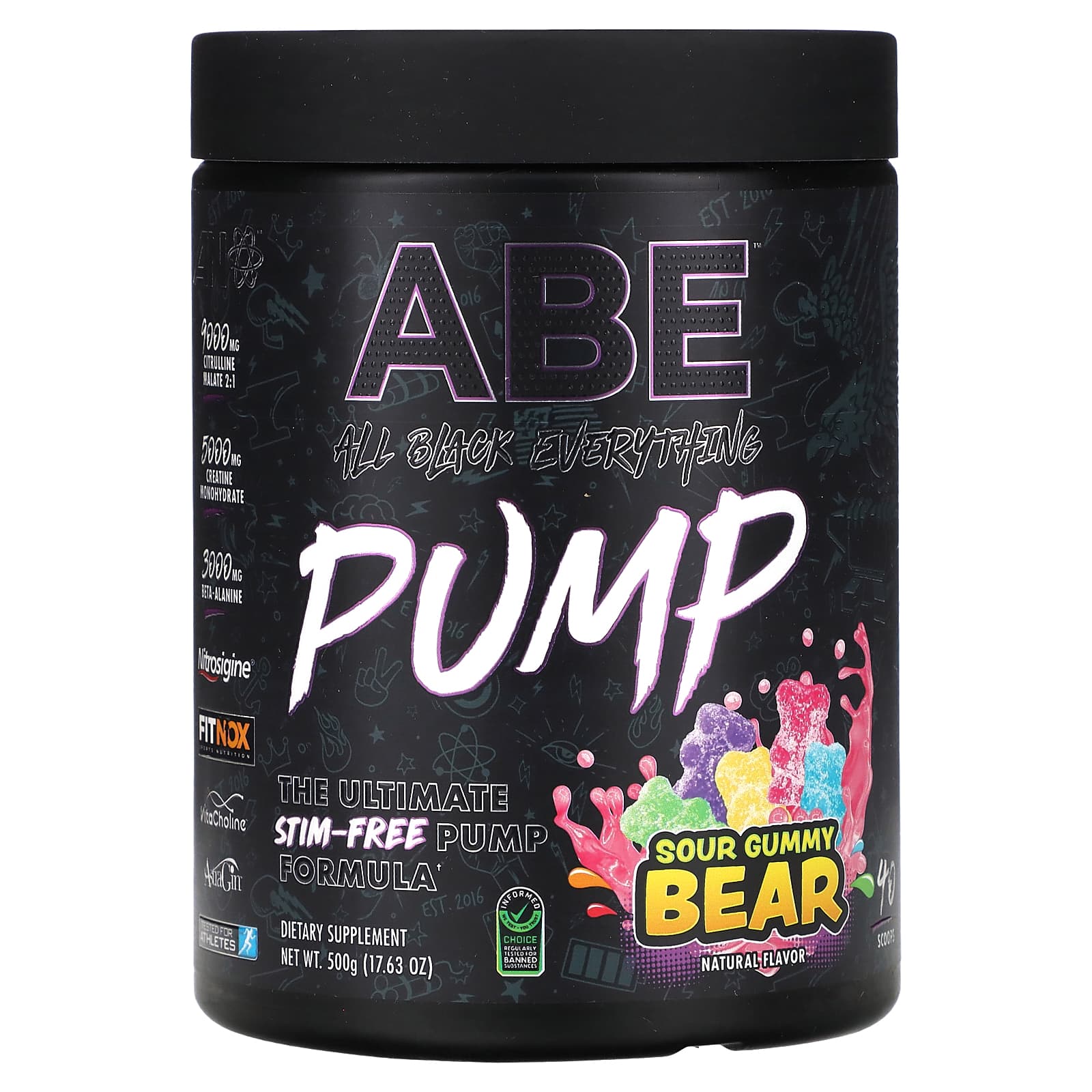 ABE Pump кислый жевательный мишка 500 г 1763 унции 8790₽