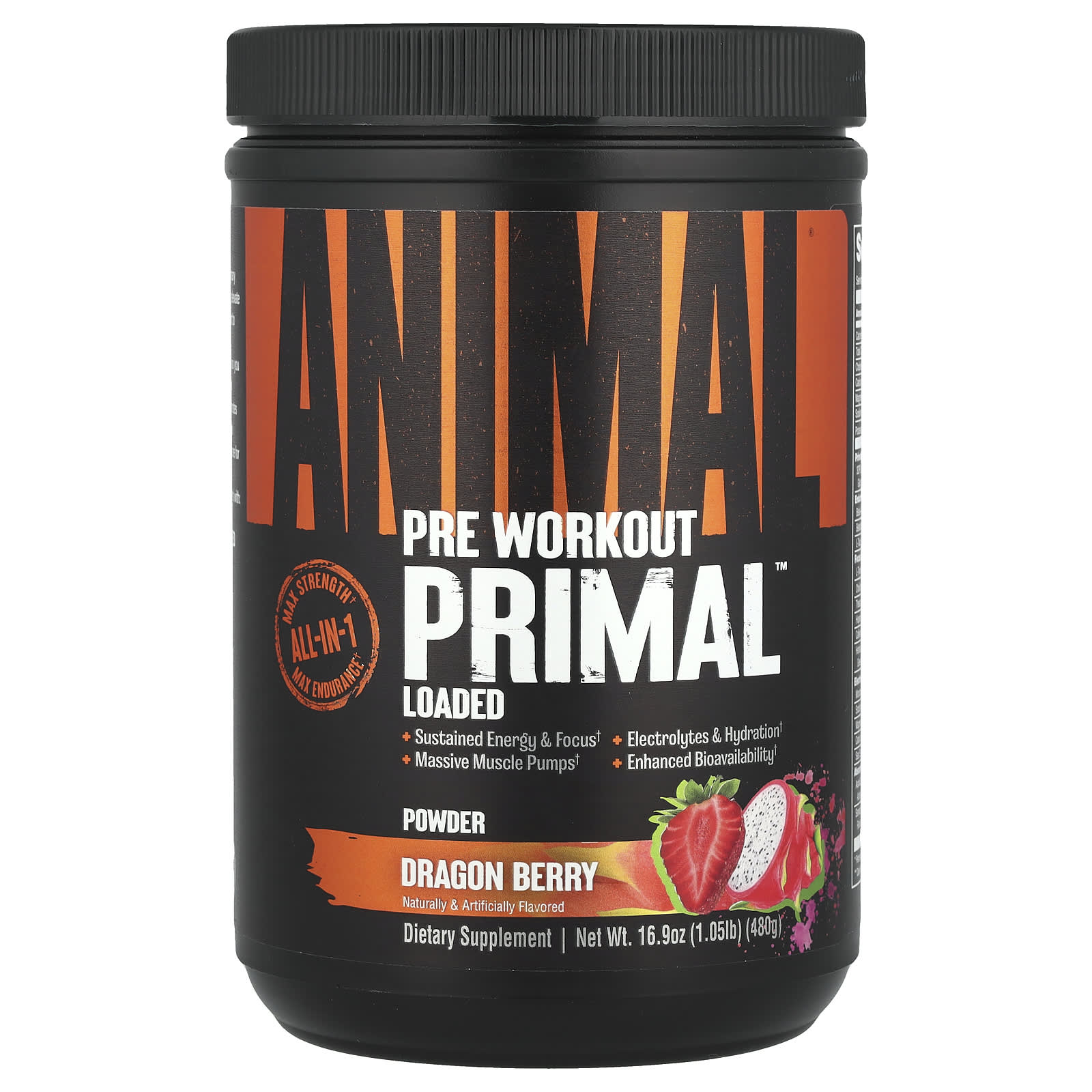 Animal Pre Workout Primal порошок с ягодами дракона 480 г 105 фунта 8690₽