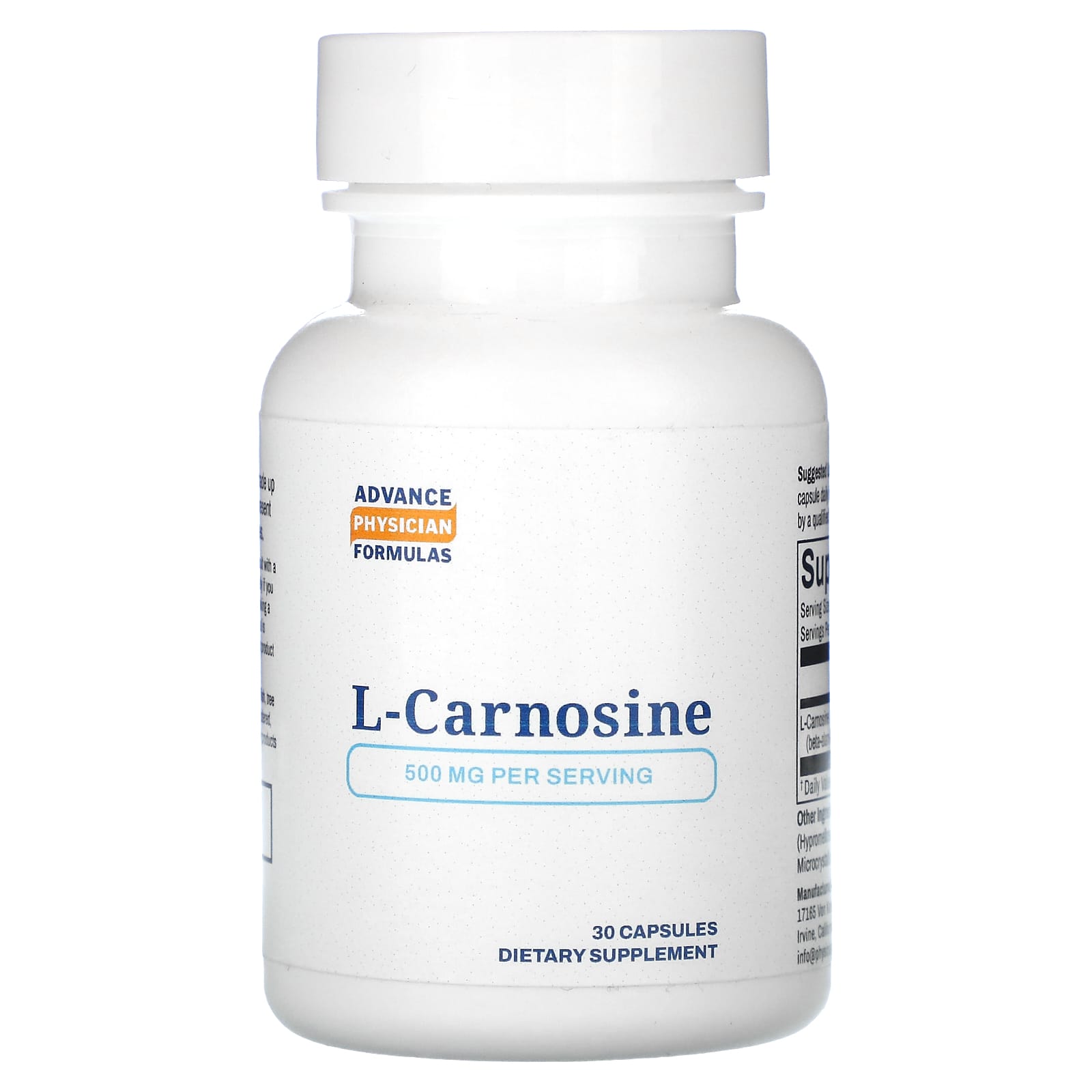 Advance Physician Formulas L-карнозин 500 мг 30 капсул 2590₽