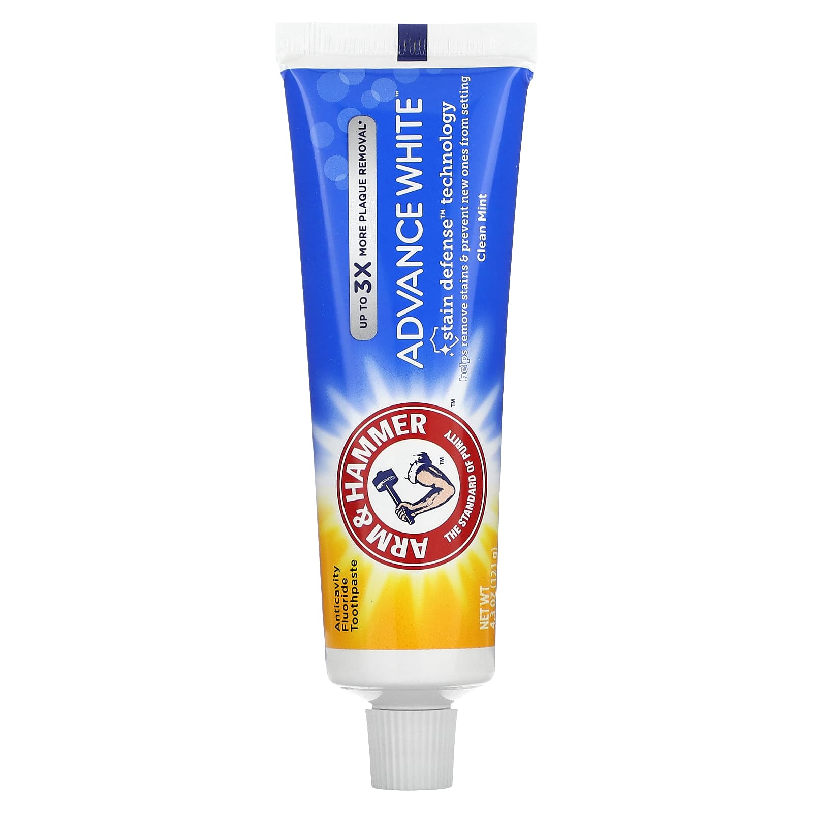 Arm & Hammer, Advance White, высокоэффективная отбеливающая зубная паста, чистый аромат мяты, 4,3 унции (121 г)