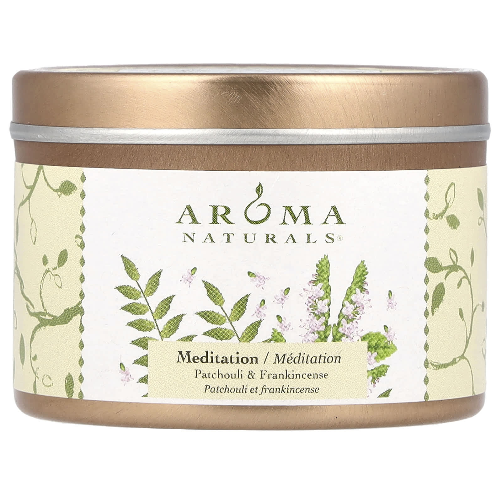 Aroma Naturals, Soy VegePure, свеча Meditation, удобна для путешествий, пачули и ладан, 79,38 г (2,8 унции)