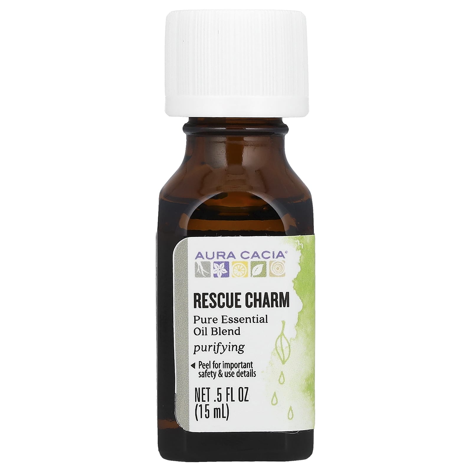 Aura Cacia, Смесь чистых эфирных масел, Rescue Charm, 15 мл (0,5 жидк. Унции)