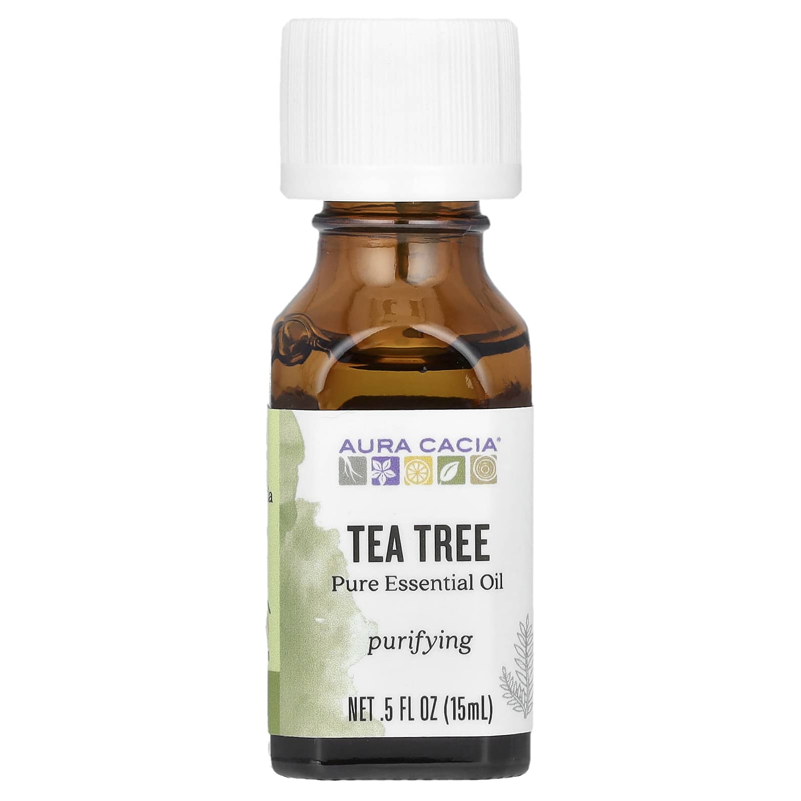 Aura Cacia, чистое эфирное масло, чайное дерево, 15 мл (5 жидк. унций)
