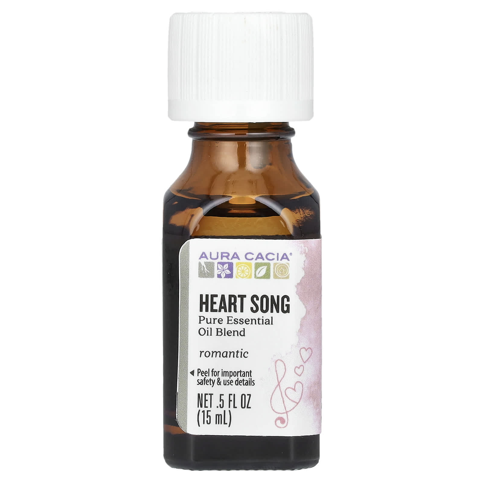 Aura Cacia, Heart Song, 100% чистые эфирные масла, 15 мл (0,5 жидк. унции)