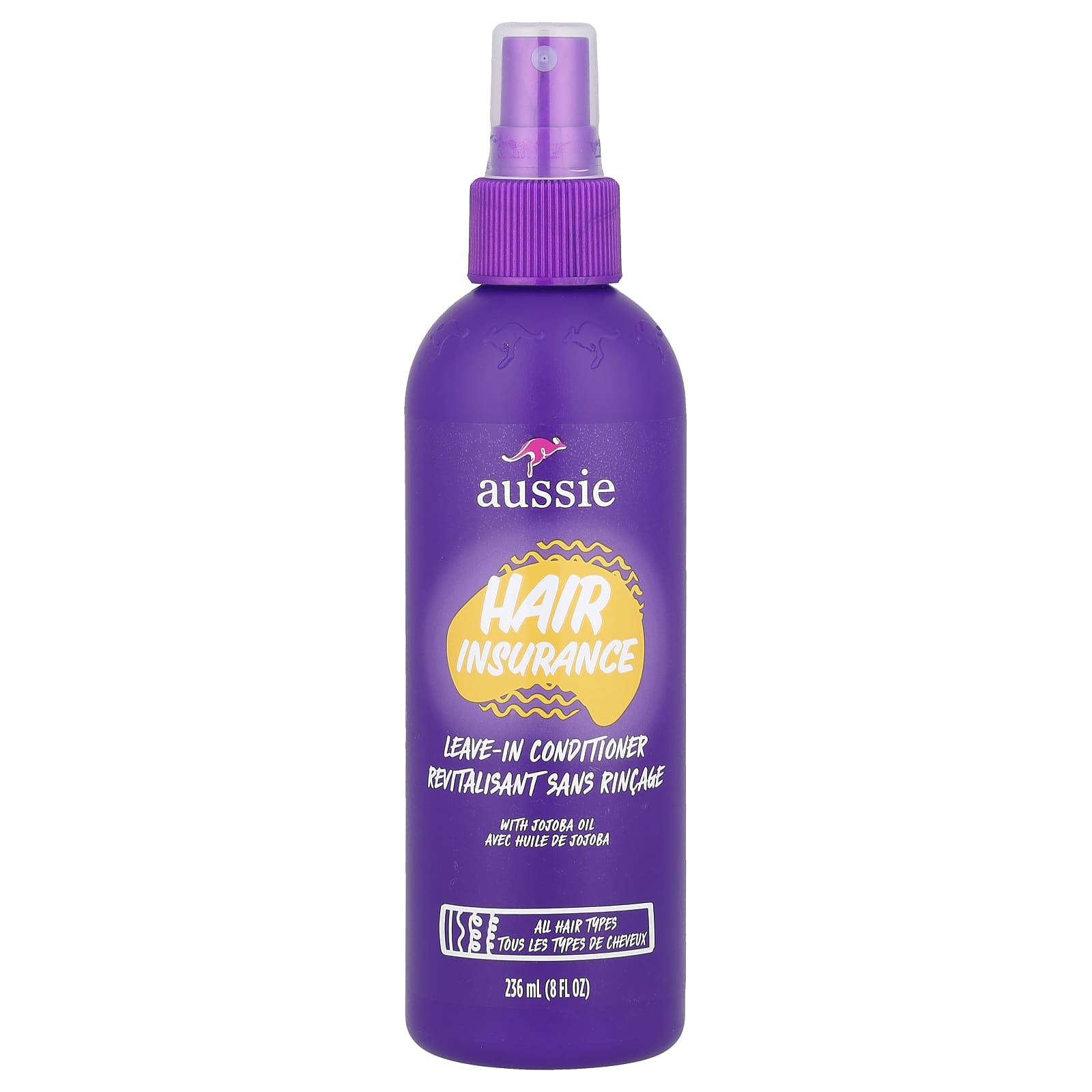 Aussie, Hair Insurance, Leave-In Conditioner with Jojoba Oil, All Hair Types, 8 fl oz (236 ml)