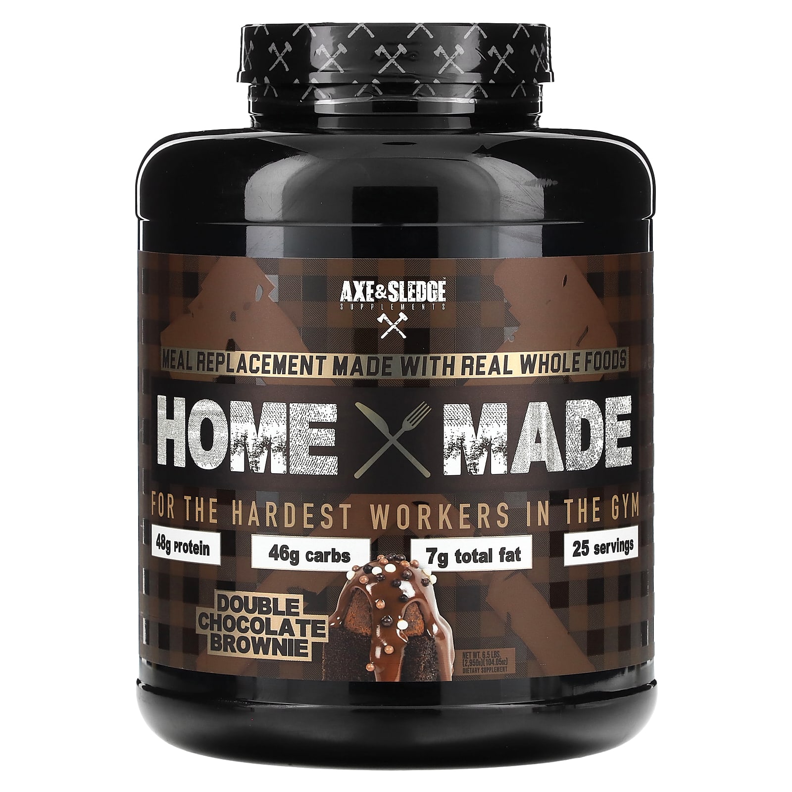 Axe - Sledge Supplements, Home Made, заменитель приема пищи, брауни с двойным шоколадом, 2950 г (6,5 фунта)