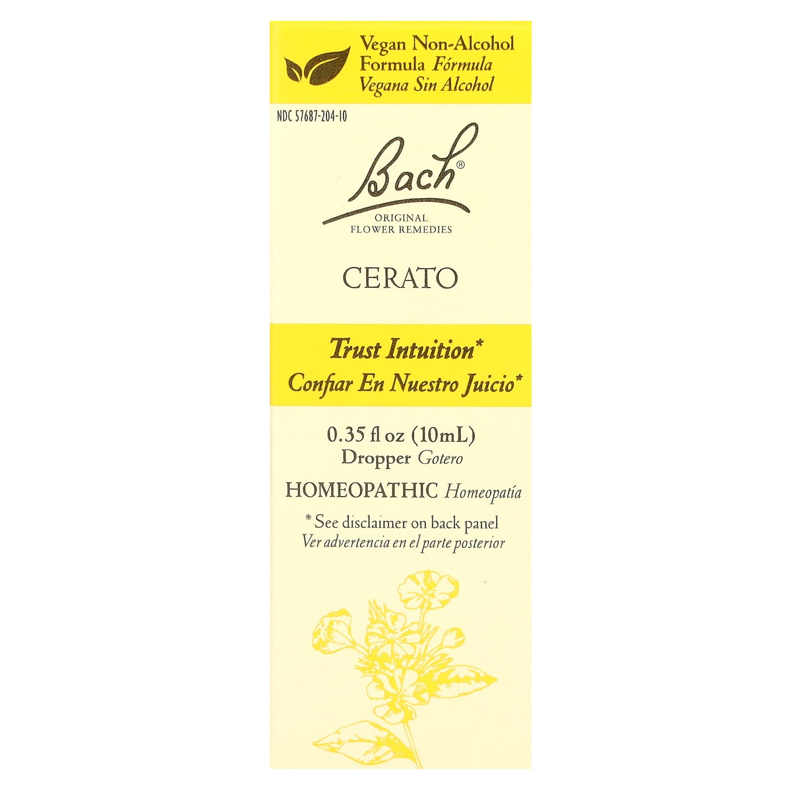 Bach, Original Flower Remedies, Cerato, 10 мл (0,35 жидк. унции)