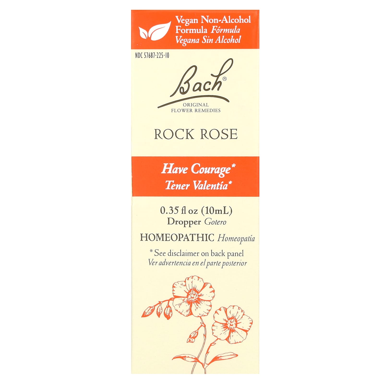 Bach, Original Flower Remedies, каменная роза, 10 мл (0,35 жидк. унции)