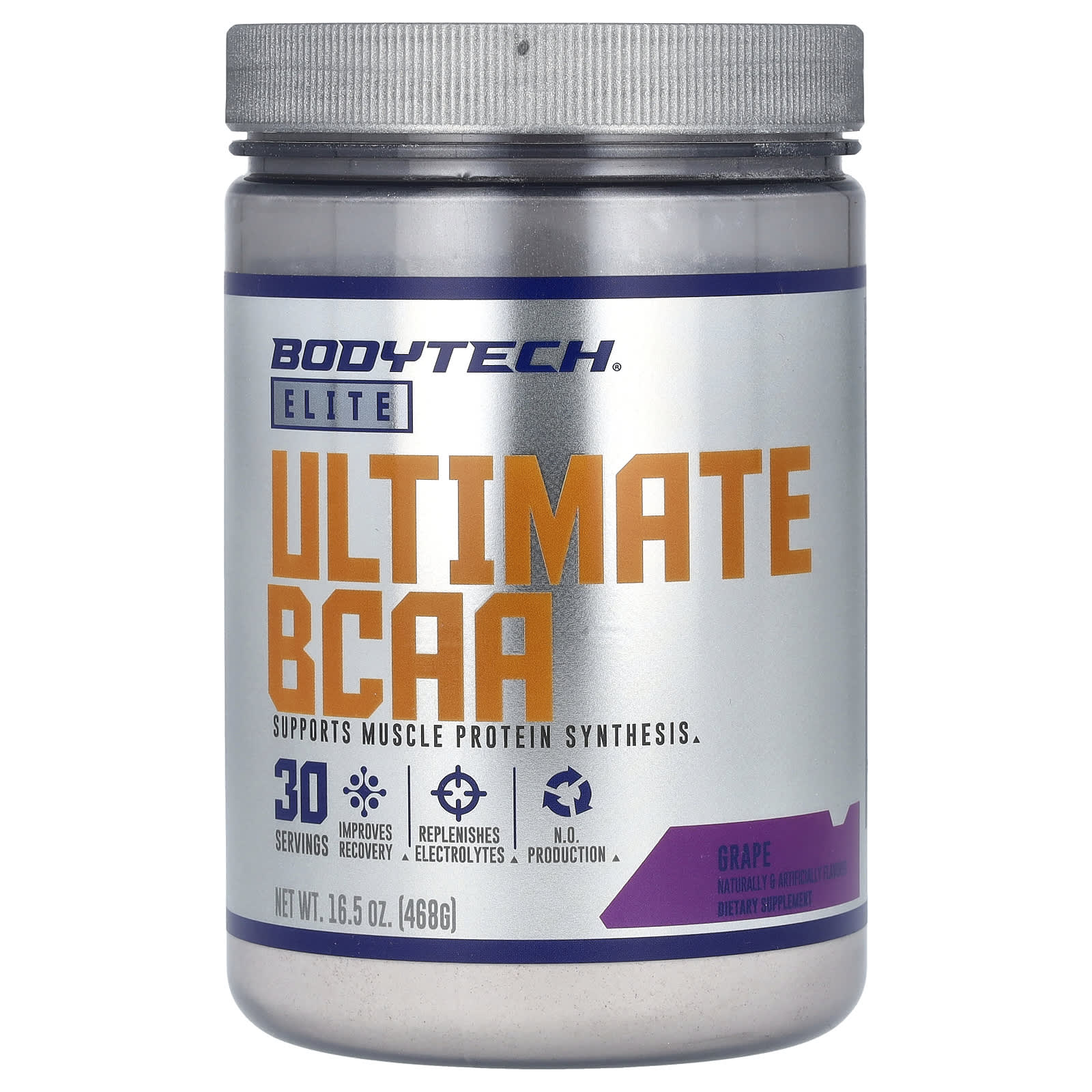 BodyTech, Elite, Ultimate BCAA, со вкусом винограда, 468 г (16,5 унции)