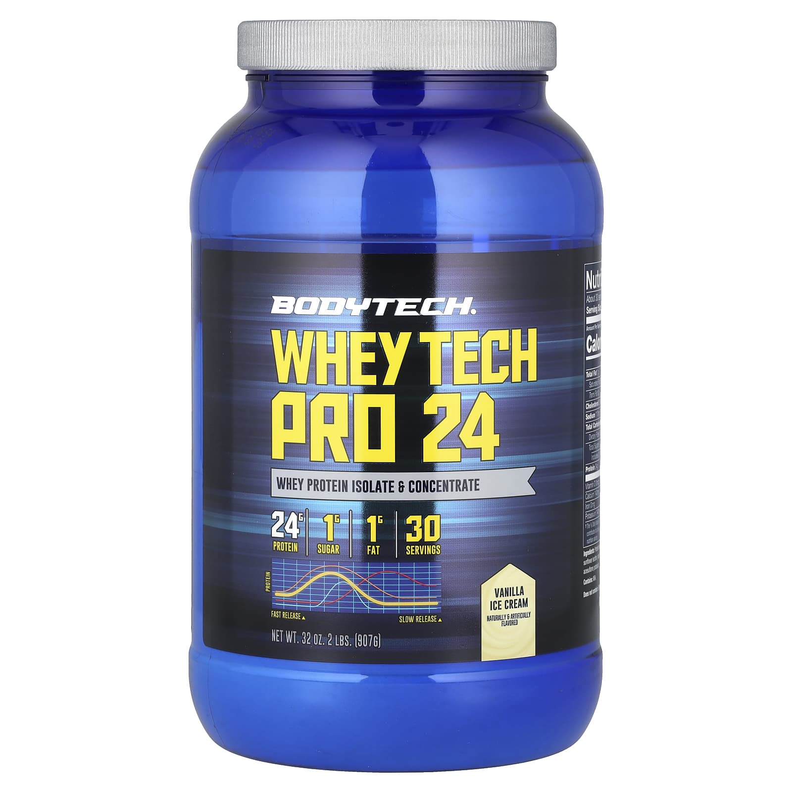 BodyTech Whey Tech Pro 24 ванильное мороженое 907 г 2 фунта 8990₽