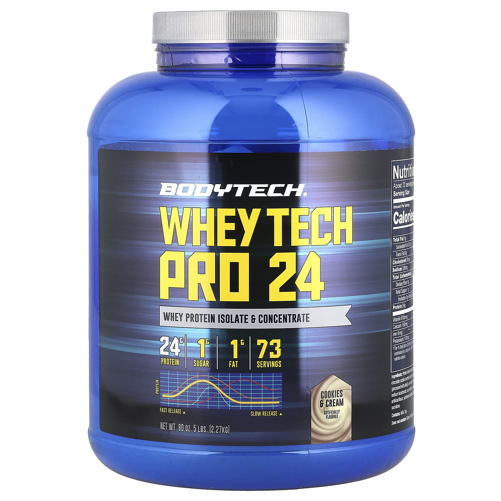 BodyTech Whey Tech Pro 24 печенье и сливки 227 кг 5 фунтов 15990₽