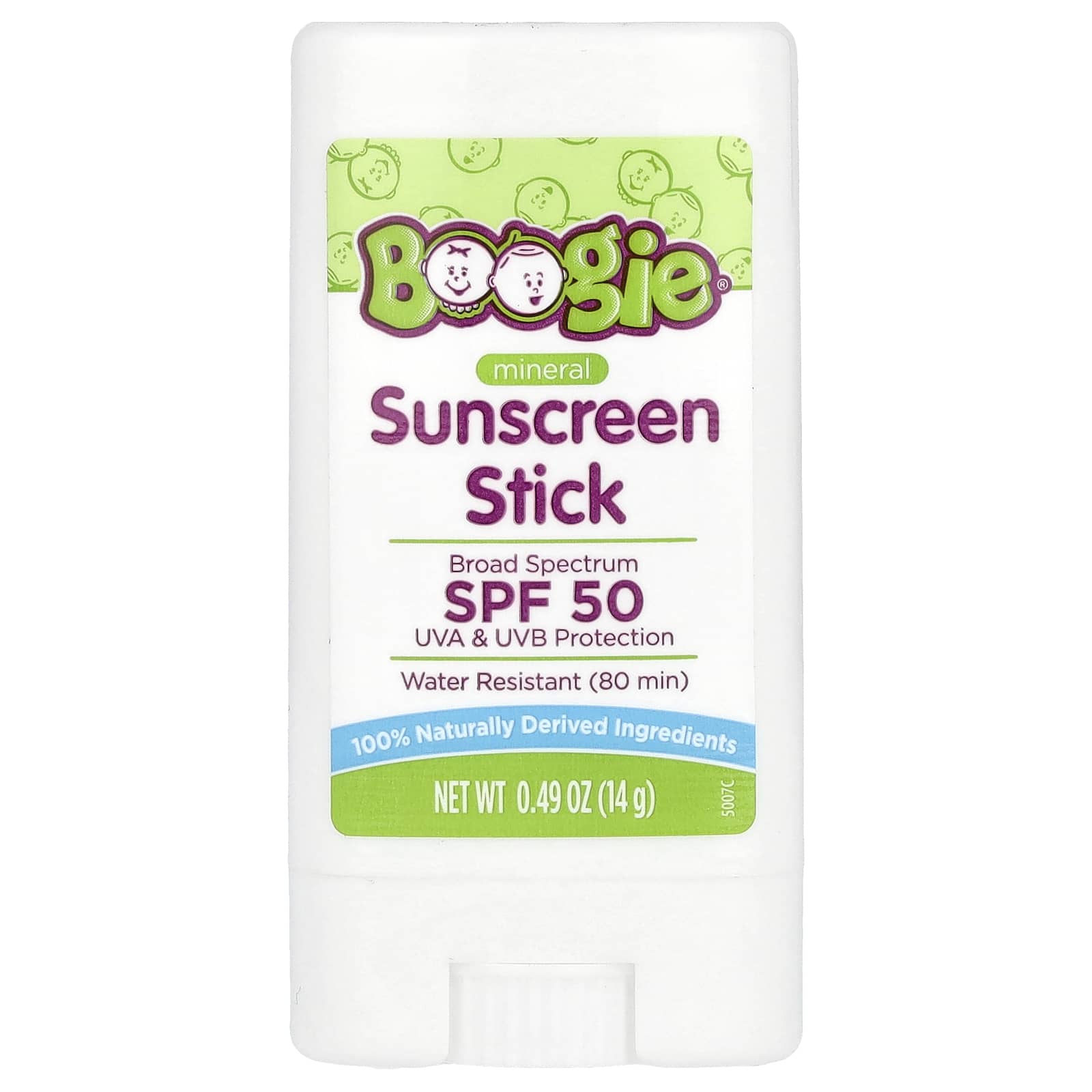 Boogie Wipes, Mineral Sunscreen Stick, SPF 50, 0.49 oz (14 g)