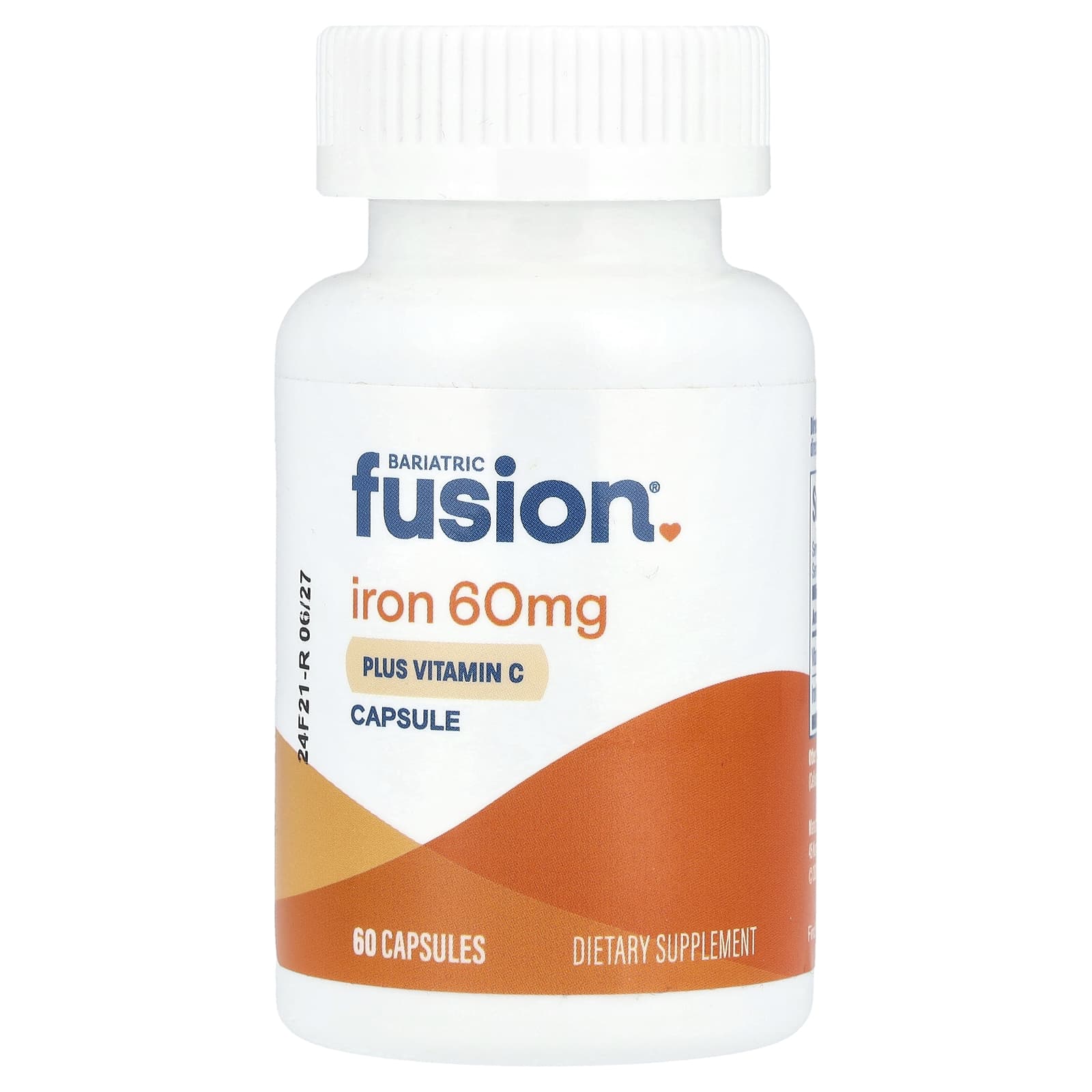 Bariatric Fusion, Iron Plus Vitamin C, 60 капсул