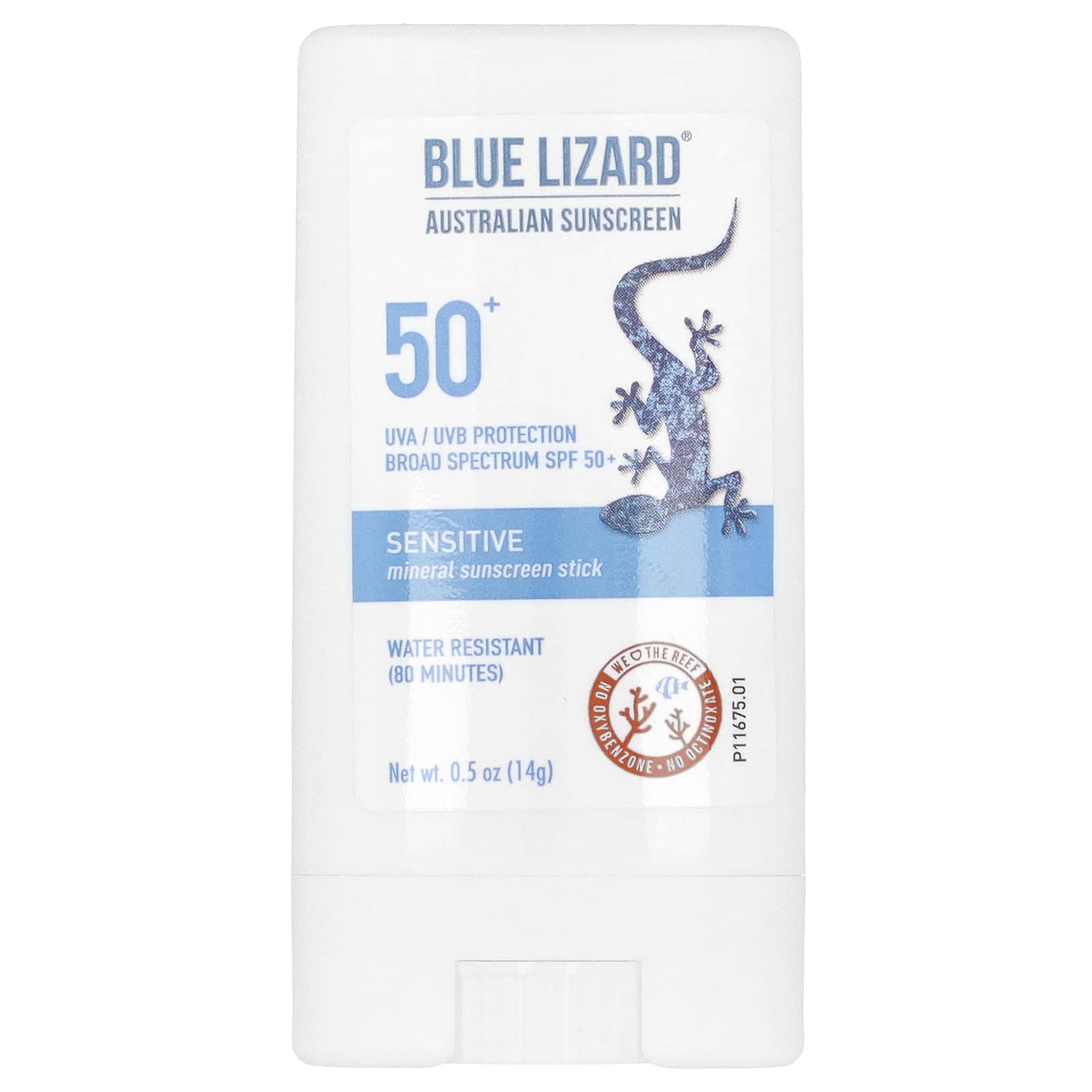 Blue Lizard Australian Sunscreen Sensitive минеральный солнцезащитный стик SPF 50 14 г 05 унции 2290₽