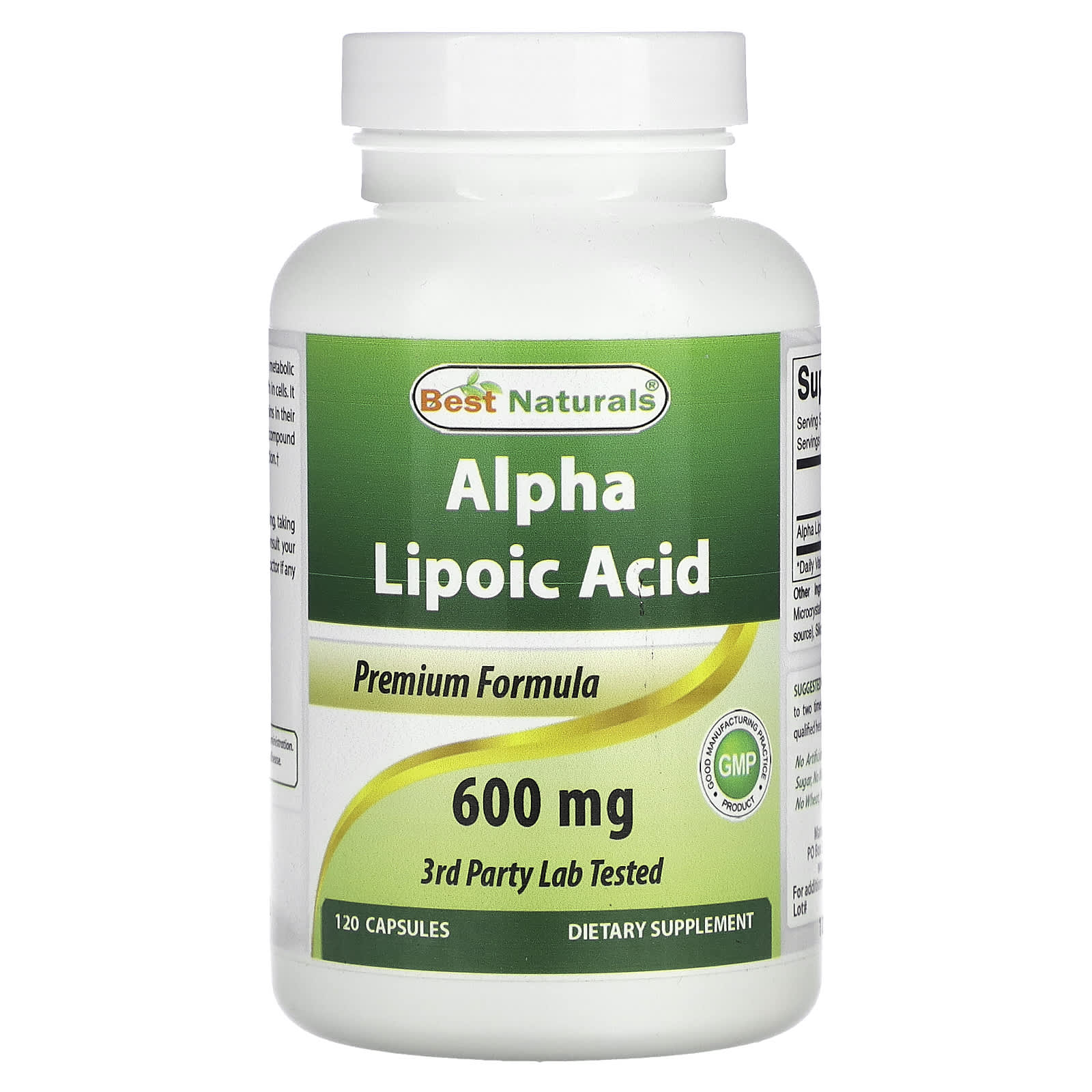 Best Naturals Alpha Lipoic Acid 600 mg 120 Capsules 3890₽