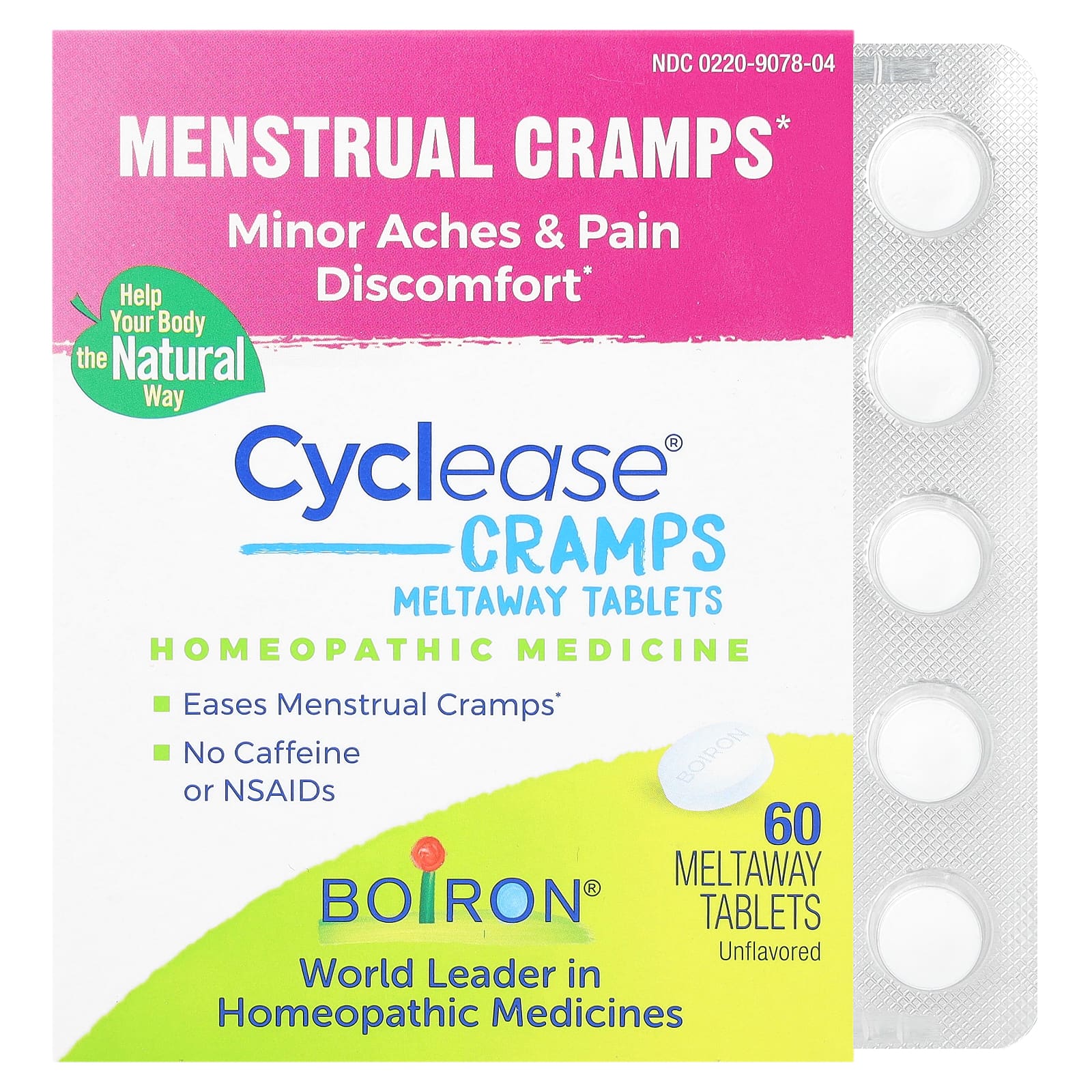 Boiron, Cyclease Cramps, таблетки для рассасывания, с нейтральным вкусом, 60 таблеток для рассасывания