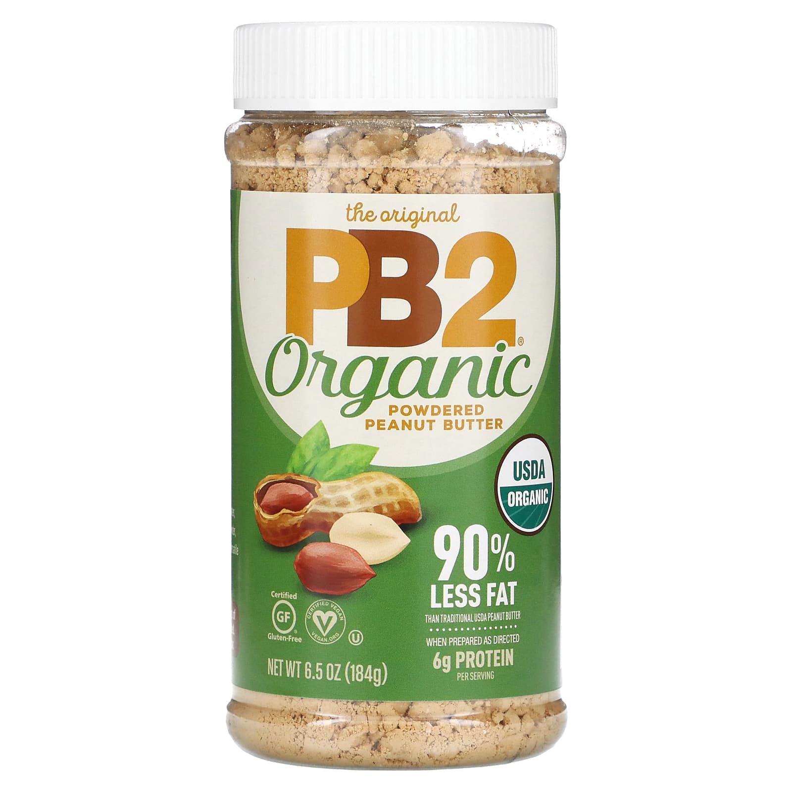 PB2 Foods, Органическая арахисовая паста, 184 г (6,5 унции)