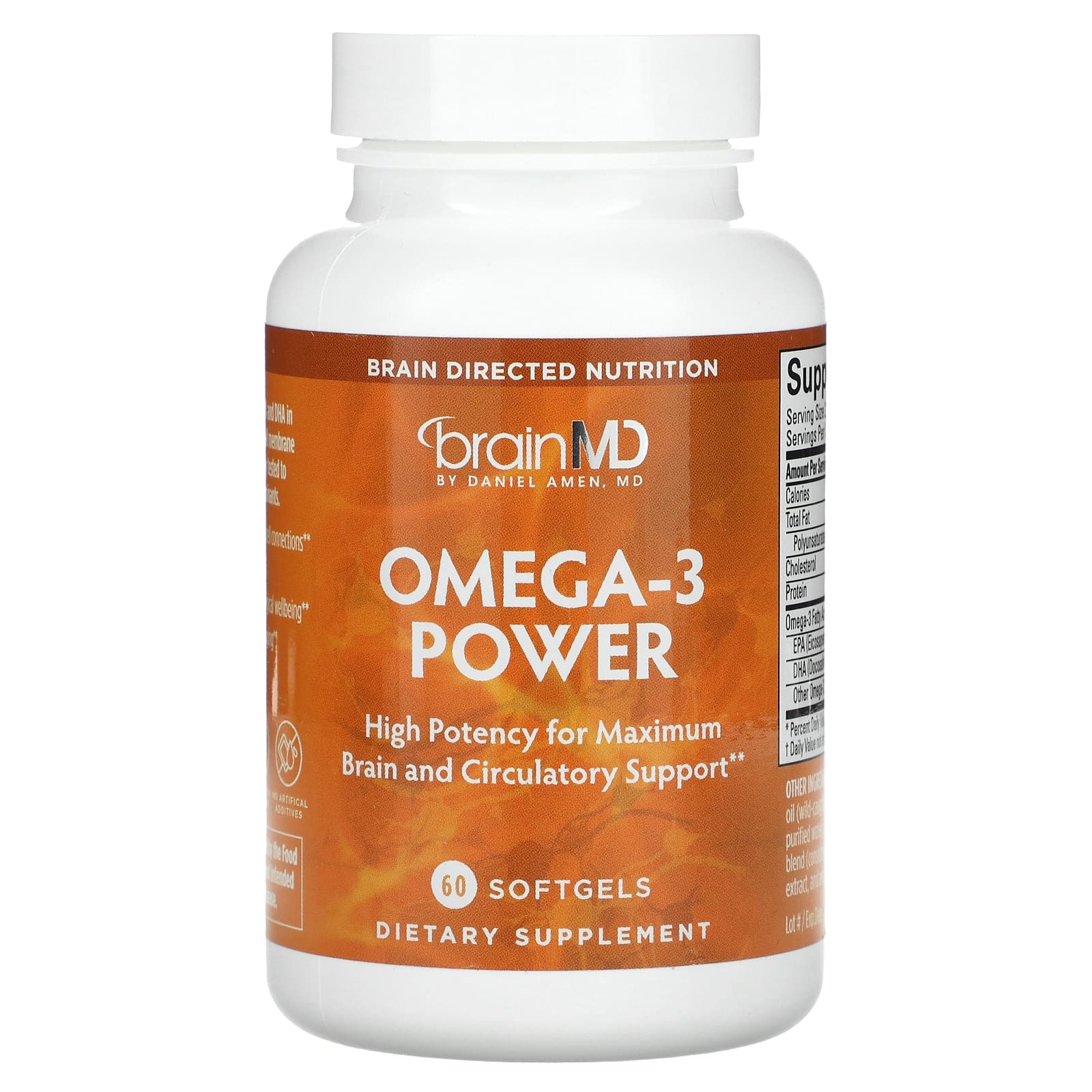 BrainMD Omega-3 Power 60 мягких таблеток 4890₽