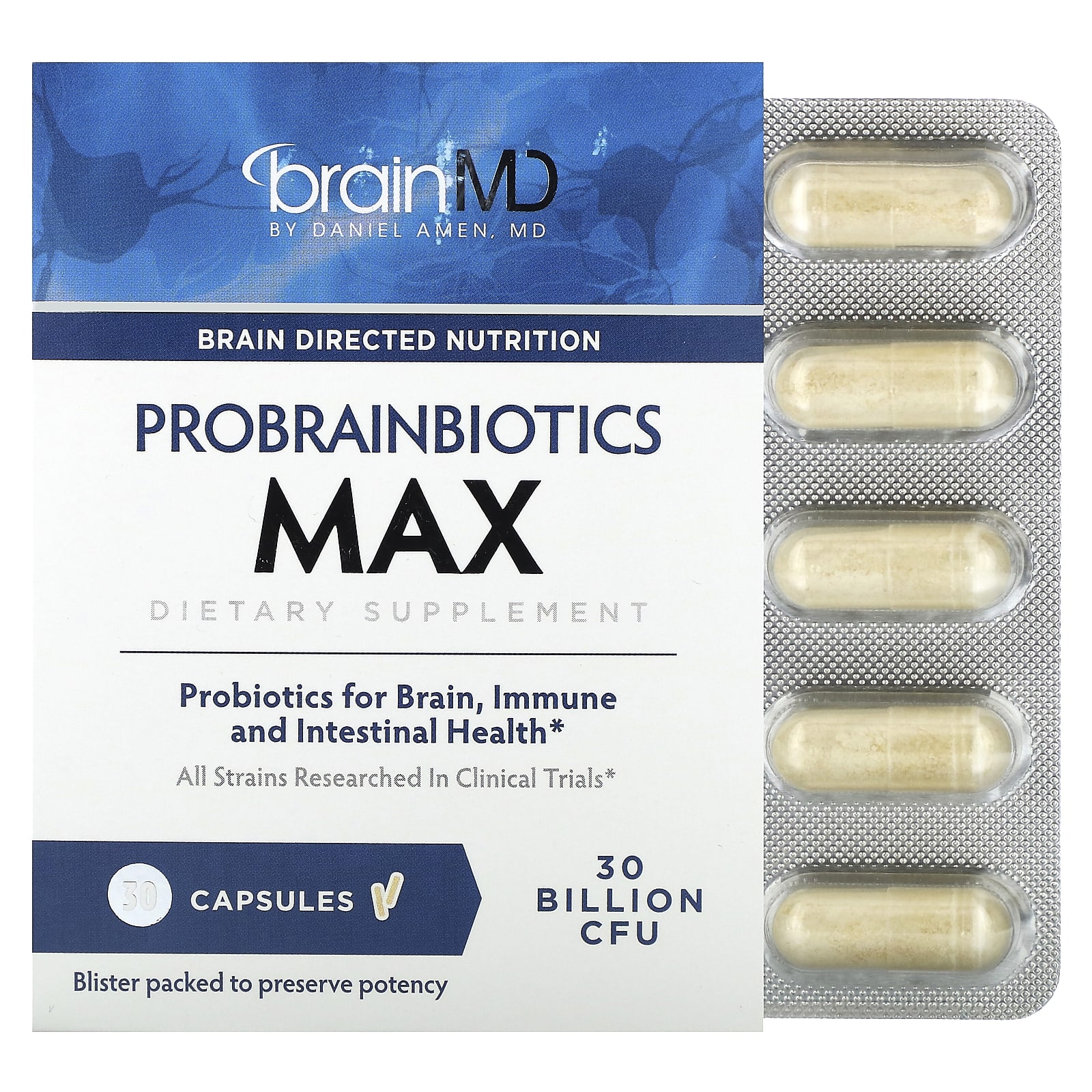 BrainMD Probrainbiotics Max 30 млрд КОЕ 30 капсул 9490₽