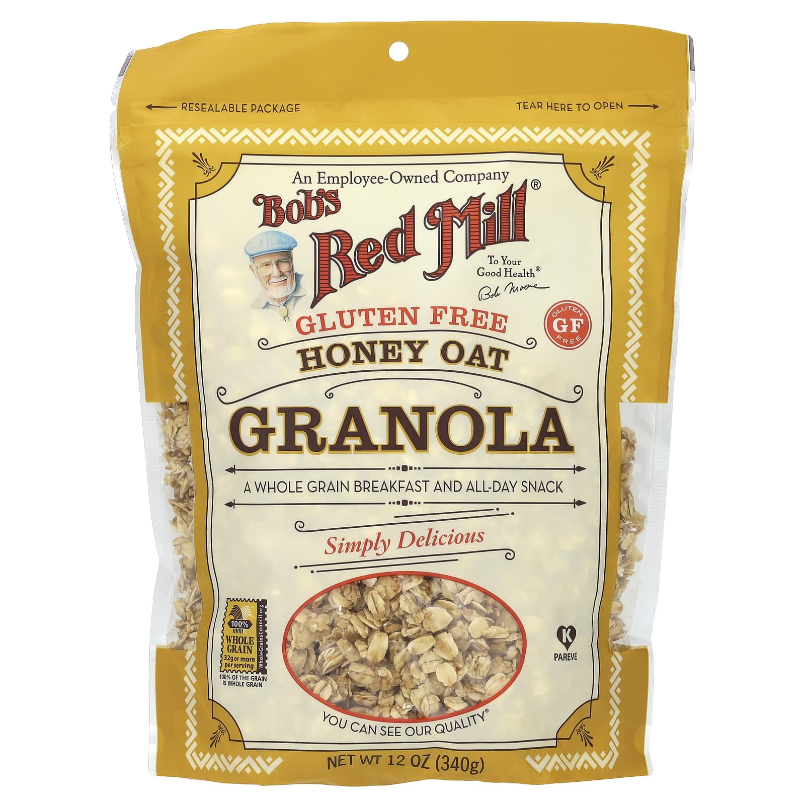 Bob's Red Mill, мюсли с медом и овсянкой, без глютена, 340 г (12 унций)