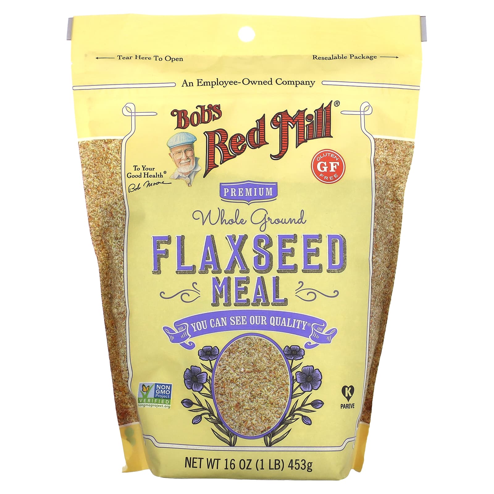 Bob's Red Mill, Премиальный продукт из муки льняного семени, 16 унции (453 г)
