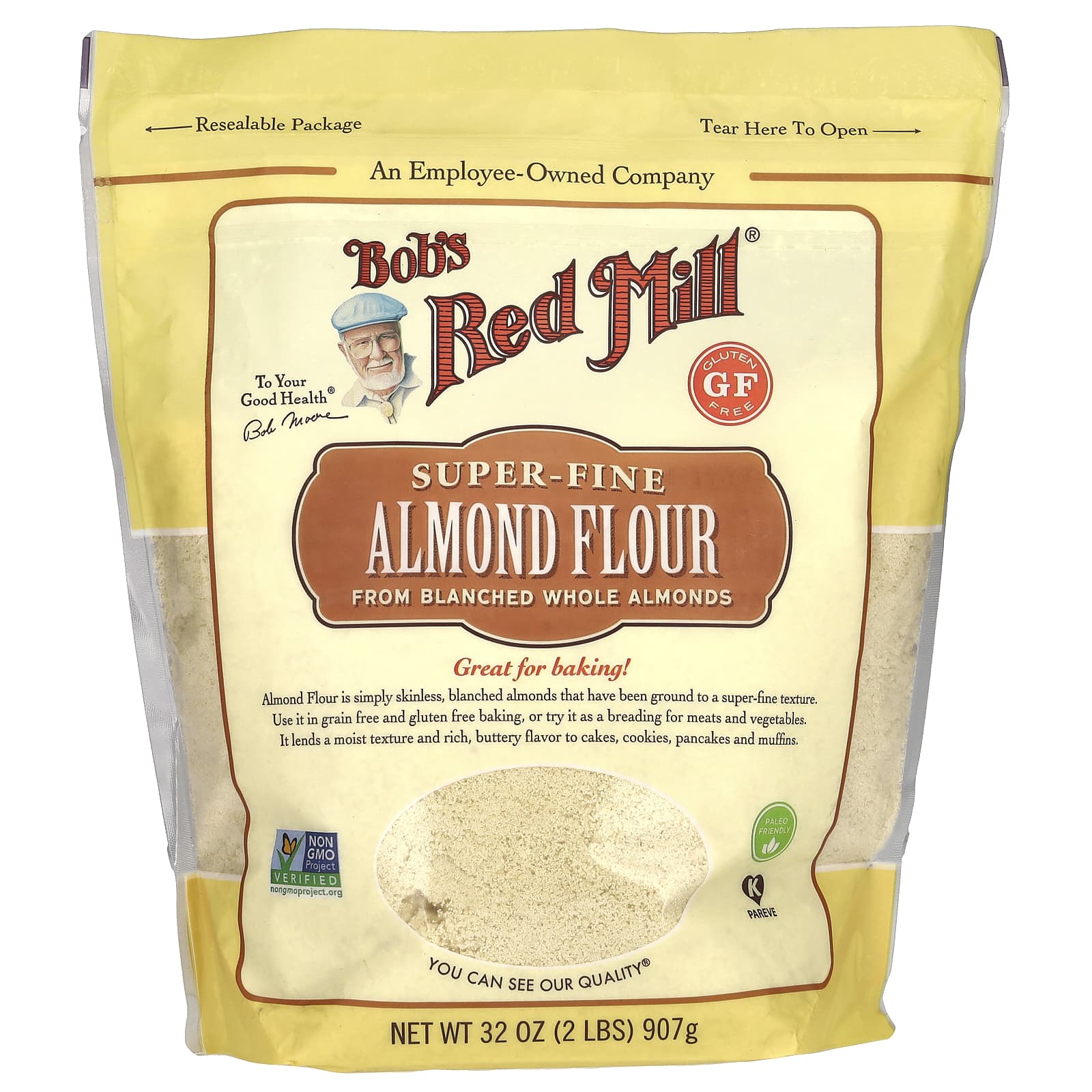 Bob's Red Mill, миндальная мука очень мелкого помола, 907 г (32 унций)