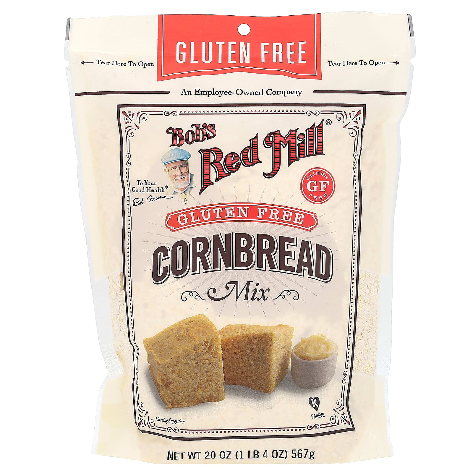 Bob's Red Mill, Cornbread Mix, без глютена, 567 г (20 унций)