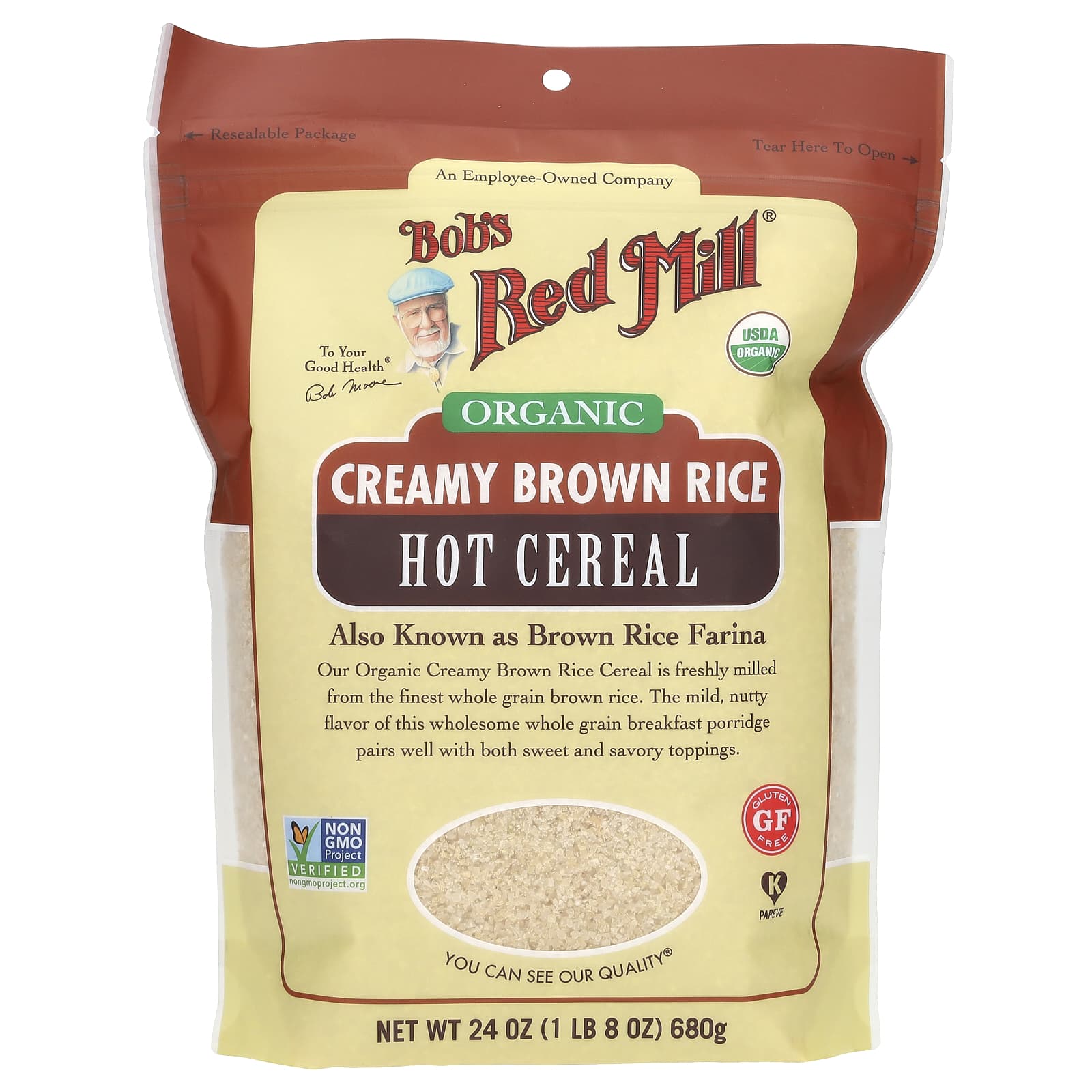 Bob's Red Mill, органический сливочно-коричневый рис, пикантный вкус, 680 г (24 унции)