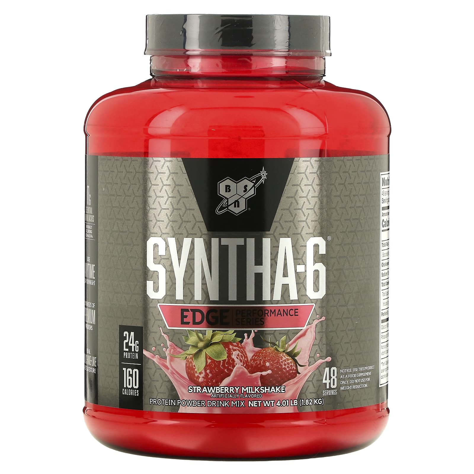 BSN Syntha-6 Edge смесь протеина в порошке клубничный молочный коктейль 182 кг 401 фунта 12990₽
