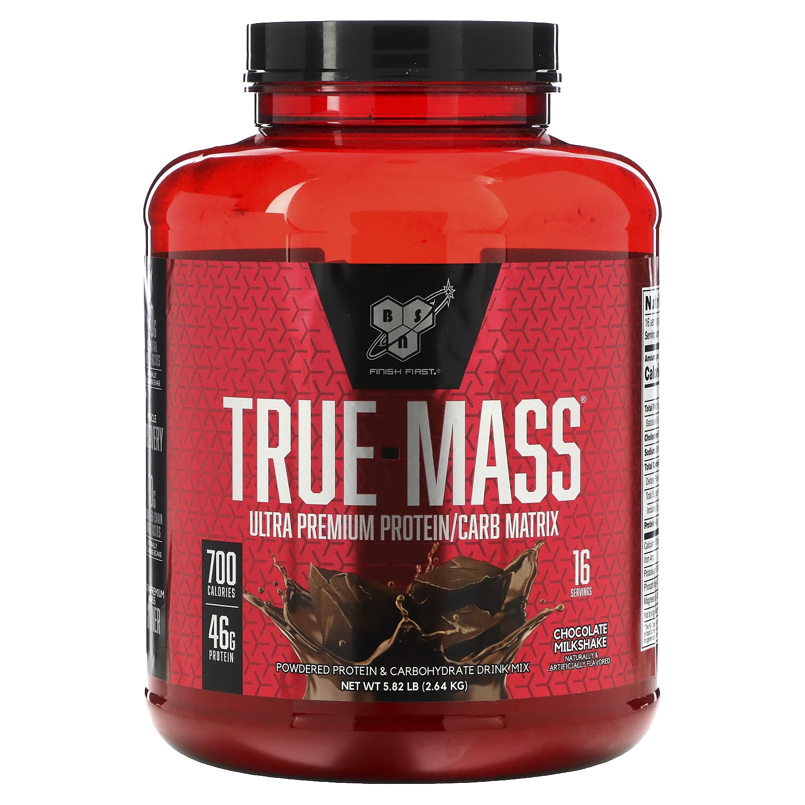 BSN True-Mass Ultra Premium ProteinCarb Matrix шоколадный молочный коктейль 264 кг 582 фунта 13890₽