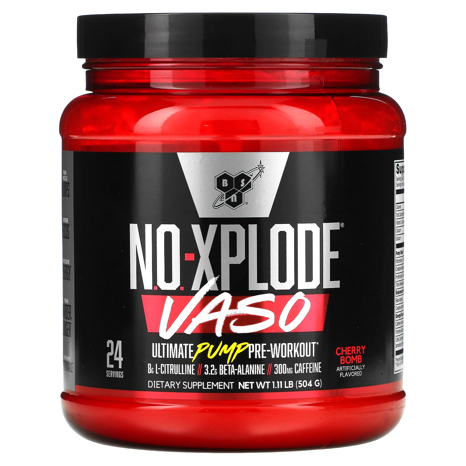 BSN No-Xplode VASO Ultimate Pump перед тренировкой Cherry Bomb 504 г 111 фунта 8090₽
